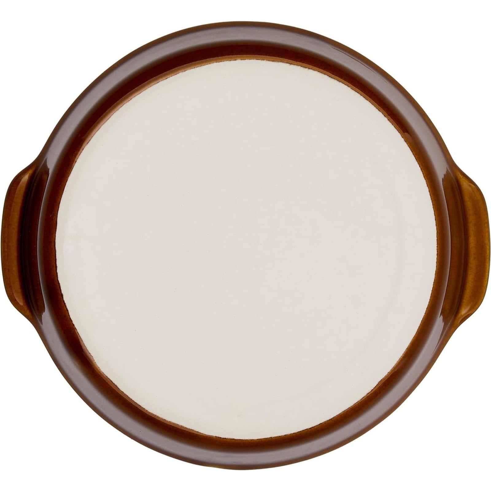 Banko Ware 17220 Oven Safe Ceramic Gratin Dish - 6.3 Inch Round Japanese Casserole for Baking, Serving & Microwave Use - Perfect for Lasagna, Mac & Cheese, French Onion Soup