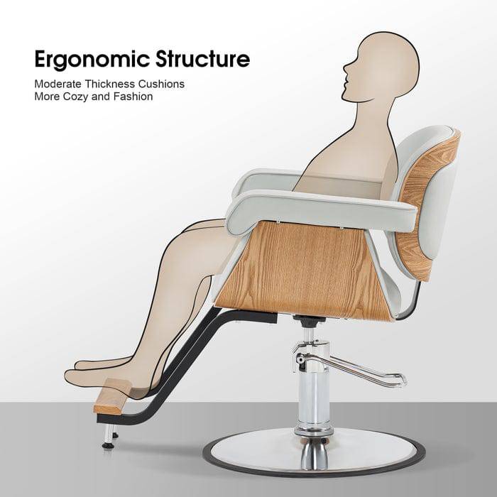 Evelyn Salon Styling Chair - Professional Hydraulic Barber Hairdressing Chair for Home & Salon Use - Perfect for Haircuts, Styling, and Makeup Application