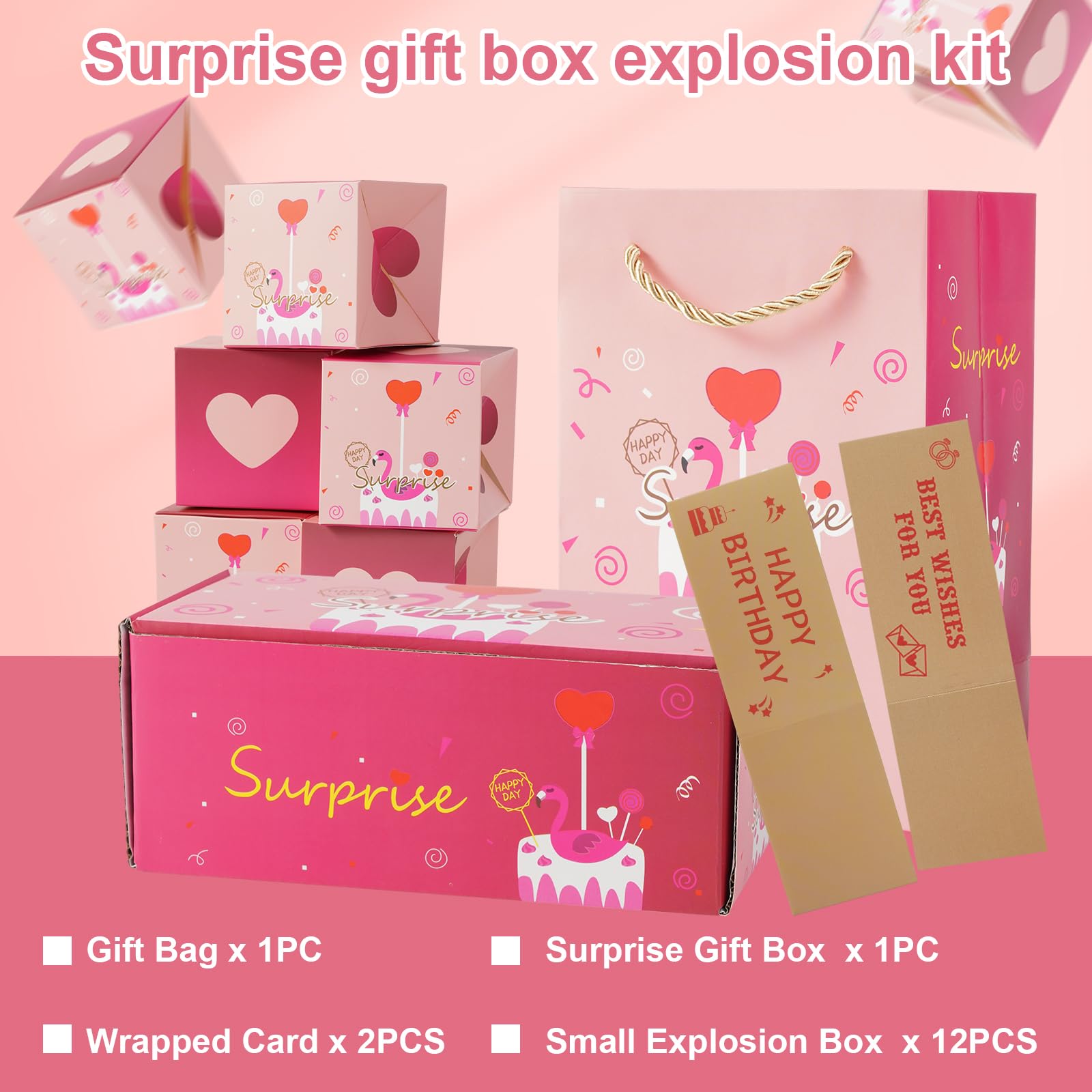 Ecmln Money Surprise Gift Box - Cash Explosion Box for Birthday, Anniversary, Valentine's Day & Proposal - Perfect for Surprise Gifts & Special Occasions