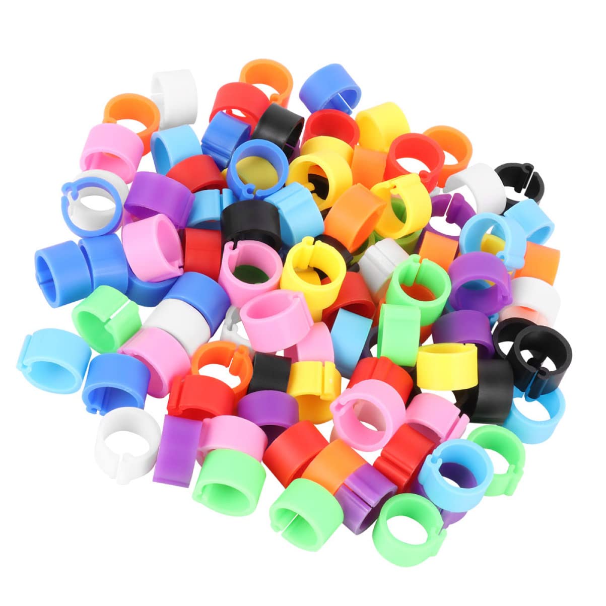 **Yardwe 150pcs Plastic Poultry Foot Rings - Pigeon Leg Bands, Bird Leg Bands, Chicken Leg Rings for Pigeons, Chickens, Ducks - Durable & Lightweight for Easy Identification & Tracking**    **Perfect for Poultry Farming, Bird Shows, Racing Pigeons, and Pet Bird Identification**