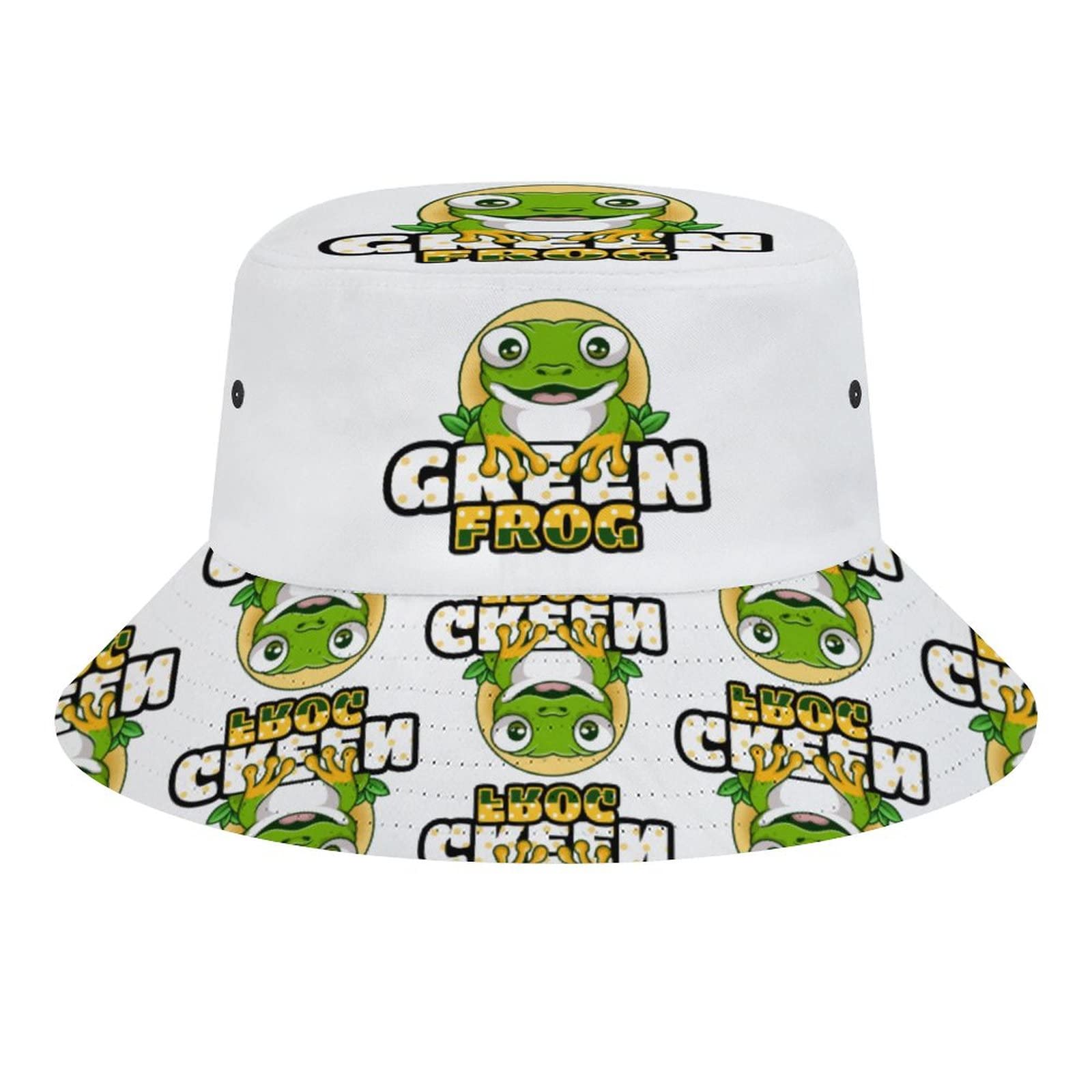 Funny Frog Bucket Hat for Men & Women - Cotton Packable Unisex Summer Hat for Beach, Vacation & Outdoor Activities