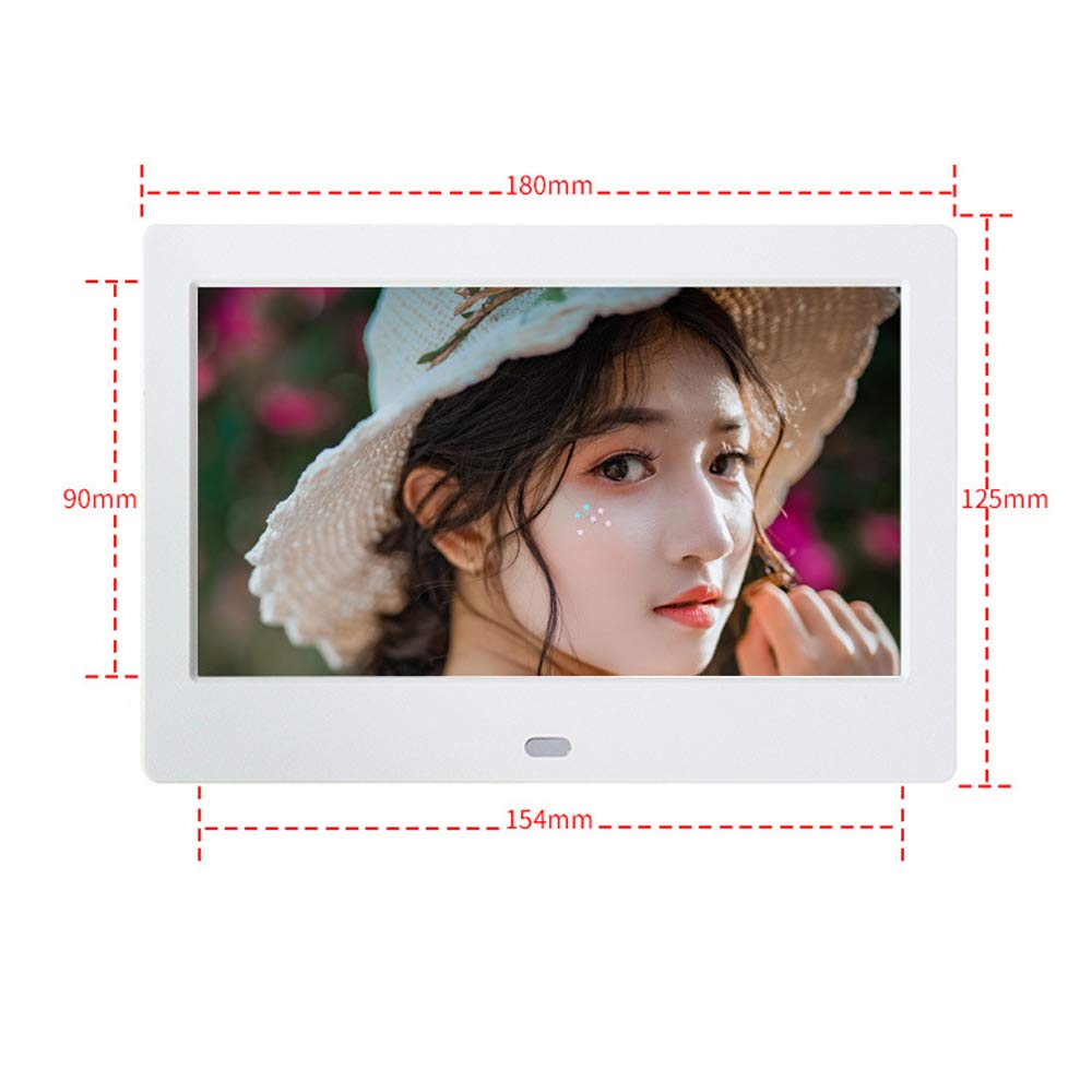 7 Inch Digital Photo Frame - HD Widescreen Electronic Picture Frame with Music & Video Playback, Remote Control, Clock & Calendar - Perfect for Home Decor, Office Display, and Gift Giving