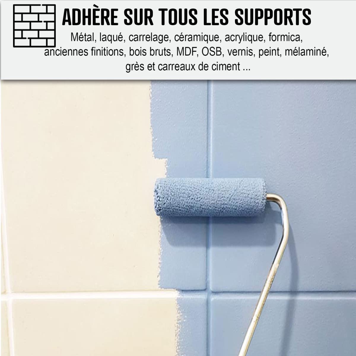 ARCAPOXY Tile Paint for Kitchen & Bathroom - 1 kg (Covers Up to 10 m² in 2 Coats) - Tele Gray 4 - RAL 7047 - Waterproof & Durable Ceramic Tile Paint - Perfect for Renovating Old Tiles in Kitchens, Bathrooms & Backsplashes
