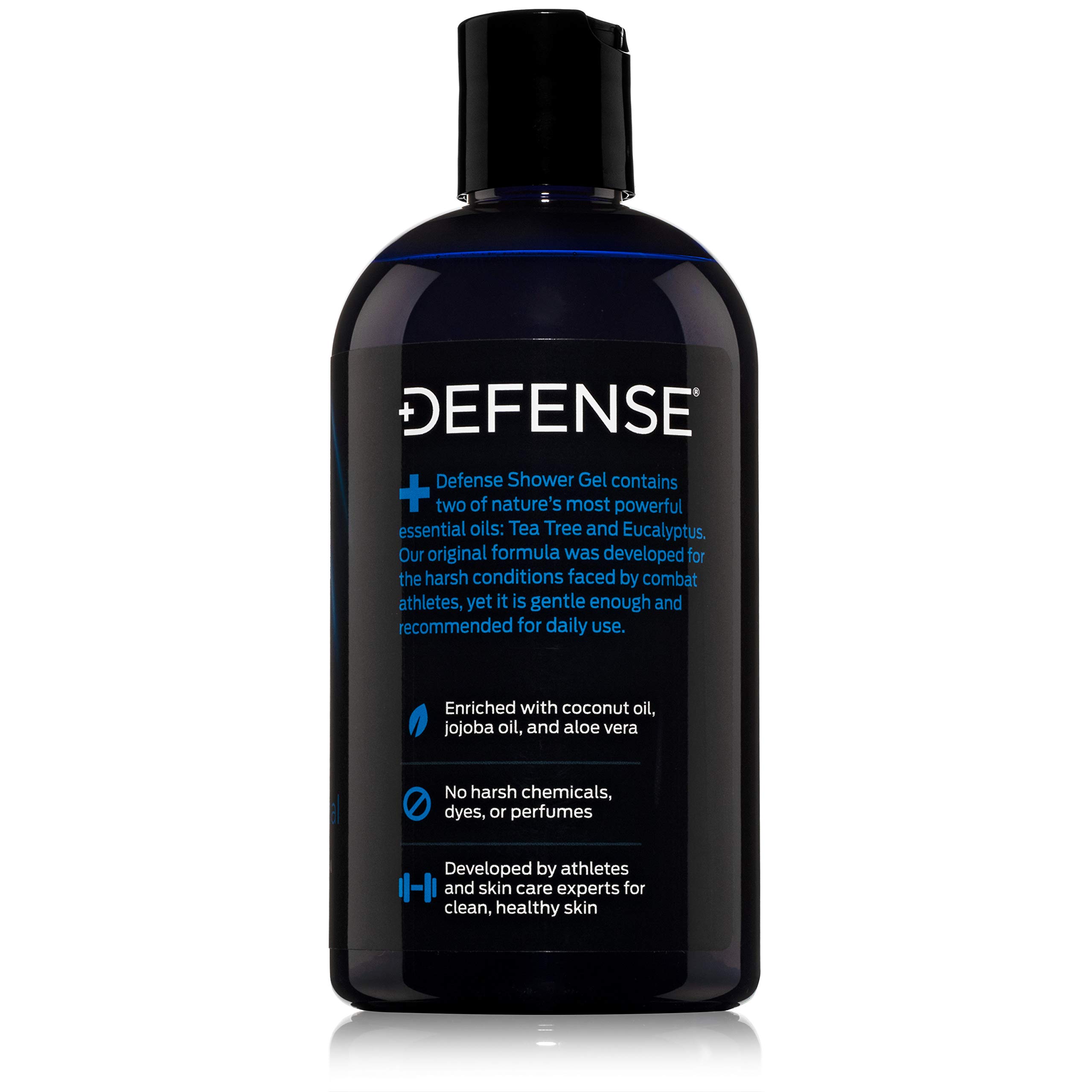 Defense Soap Organic Tea Tree Body Wash for Men & Women - Natural Shower Gel with Tea Tree Oil, Eucalyptus & Aloe Vera | 12 oz (Pack of 2) | Perfect for Athletes, Gym Enthusiasts & Sensitive Skin Care