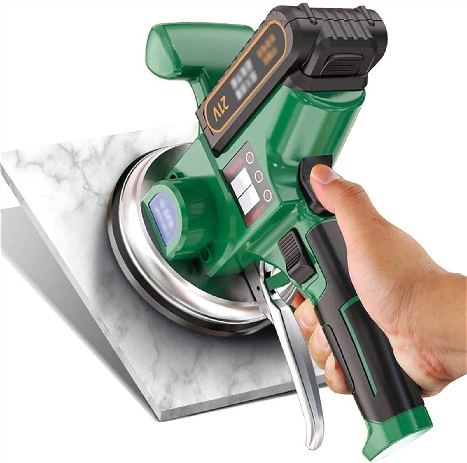 AWJ Professional Tile Leveling Machine - Adjustable Vibrating Suction Cup Tiler Tool with 200kg Max Absorption - Electric Tile Installation Equipment for Floor & Wall Tiling - Perfect for Home Renovation, Bathroom Remodeling, and DIY Tile Projects