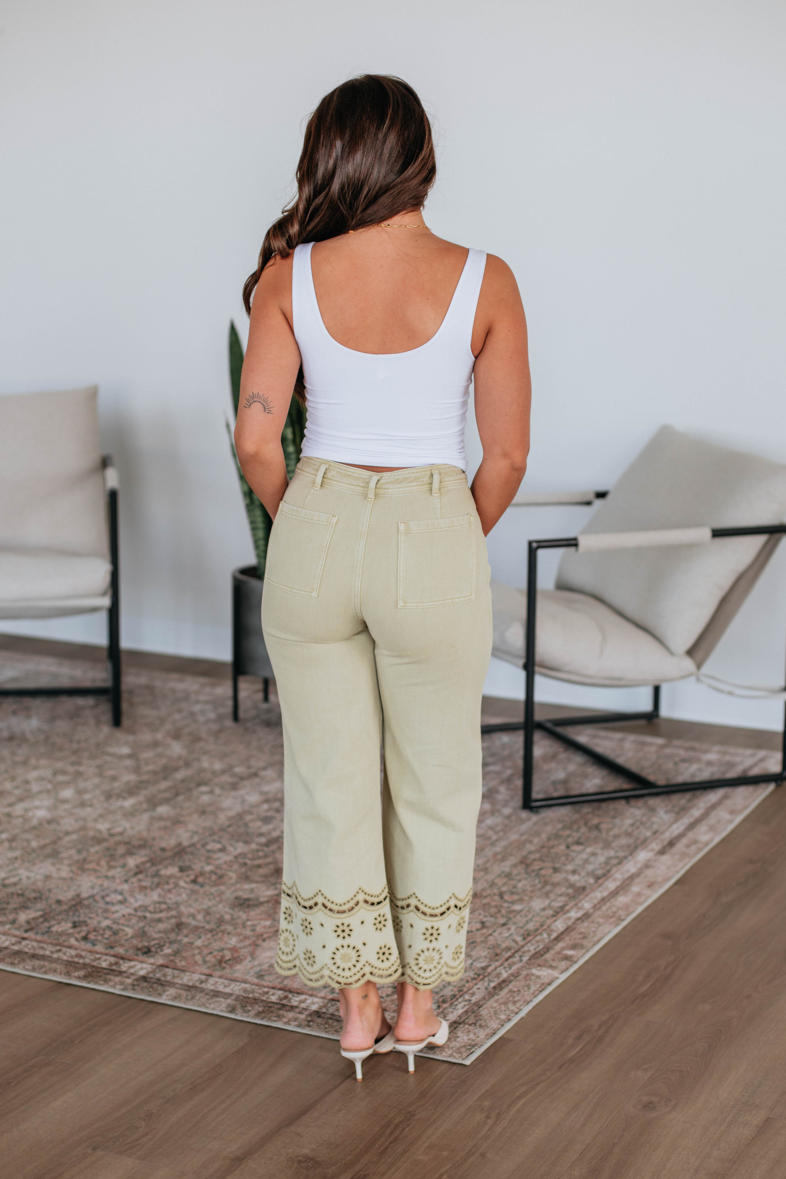 Adelia Women's High Waisted Wide Leg Pants - Comfortable Stretchy Lounge Pants for Work, Travel & Casual Wear
