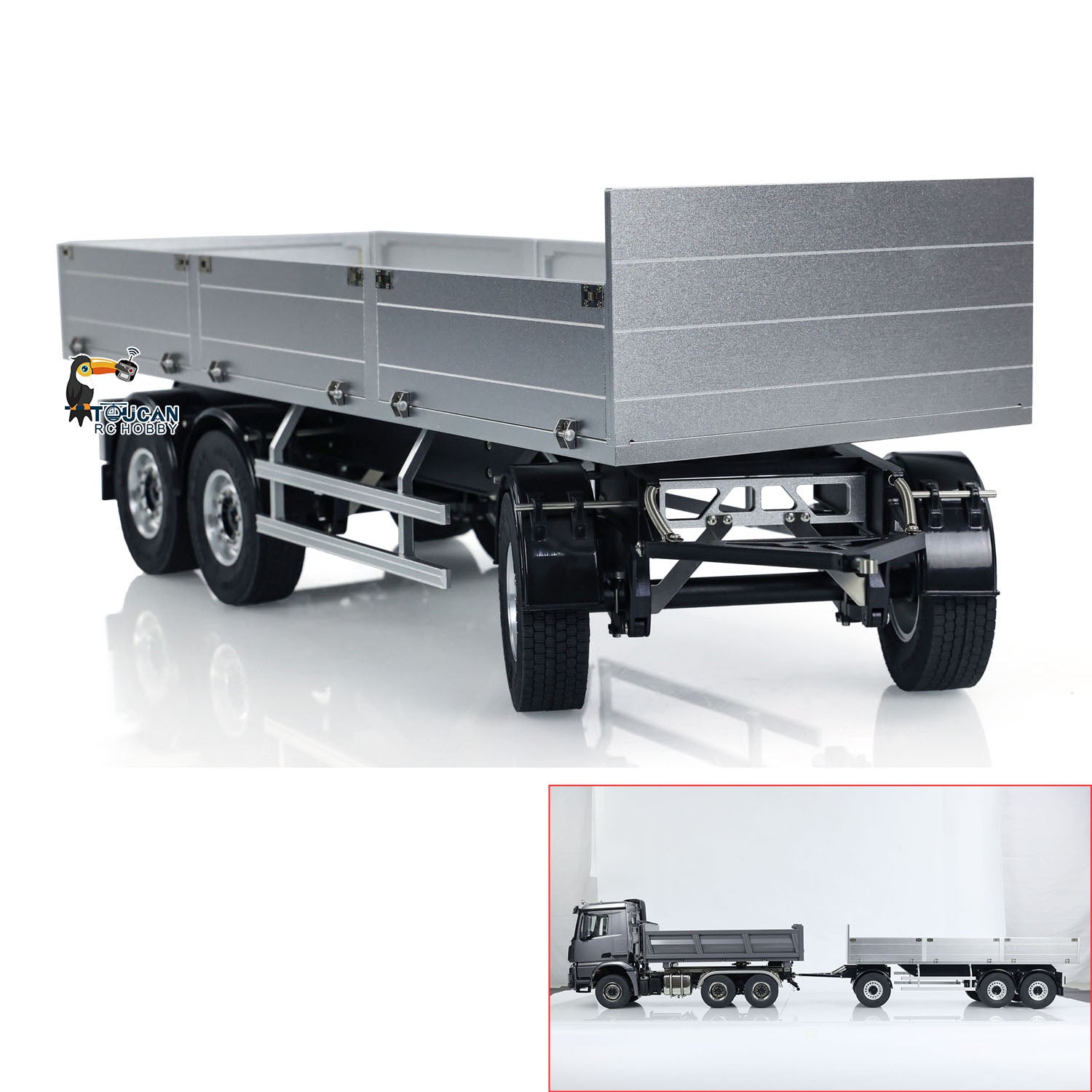 1/14 Scale Metal 3-Axle RC Hydraulic Dump Truck - Remote Control Construction Vehicle Toy for Kids & Adults - Perfect for Construction Site Play, STEM Learning & Collectors Display