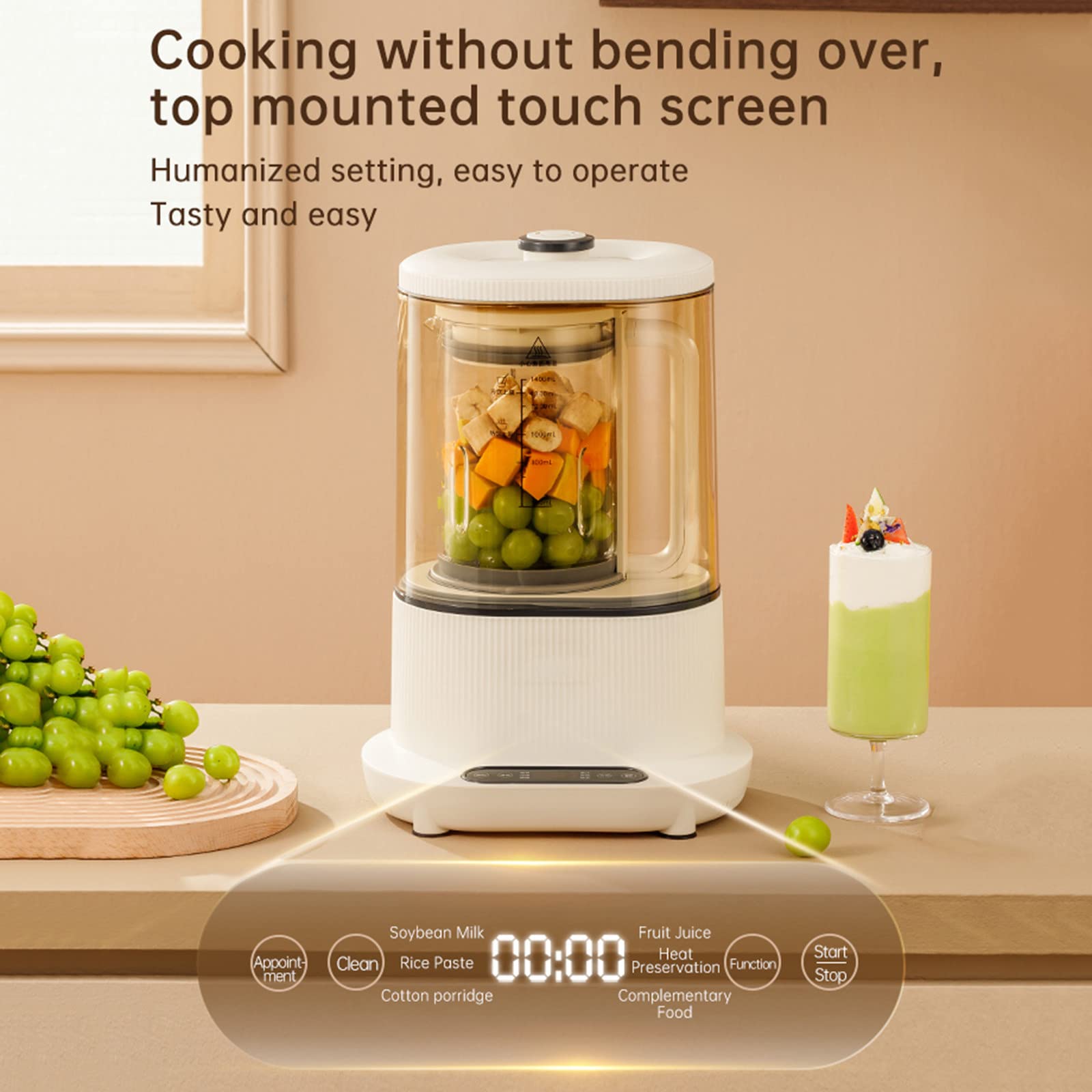 **Multifunctional Soy Milk Maker - Electric Heating Food Processor for Homemade Soy Milk, Soup & Baby Food | Perfect for Healthy Breakfast & Family Cooking**
