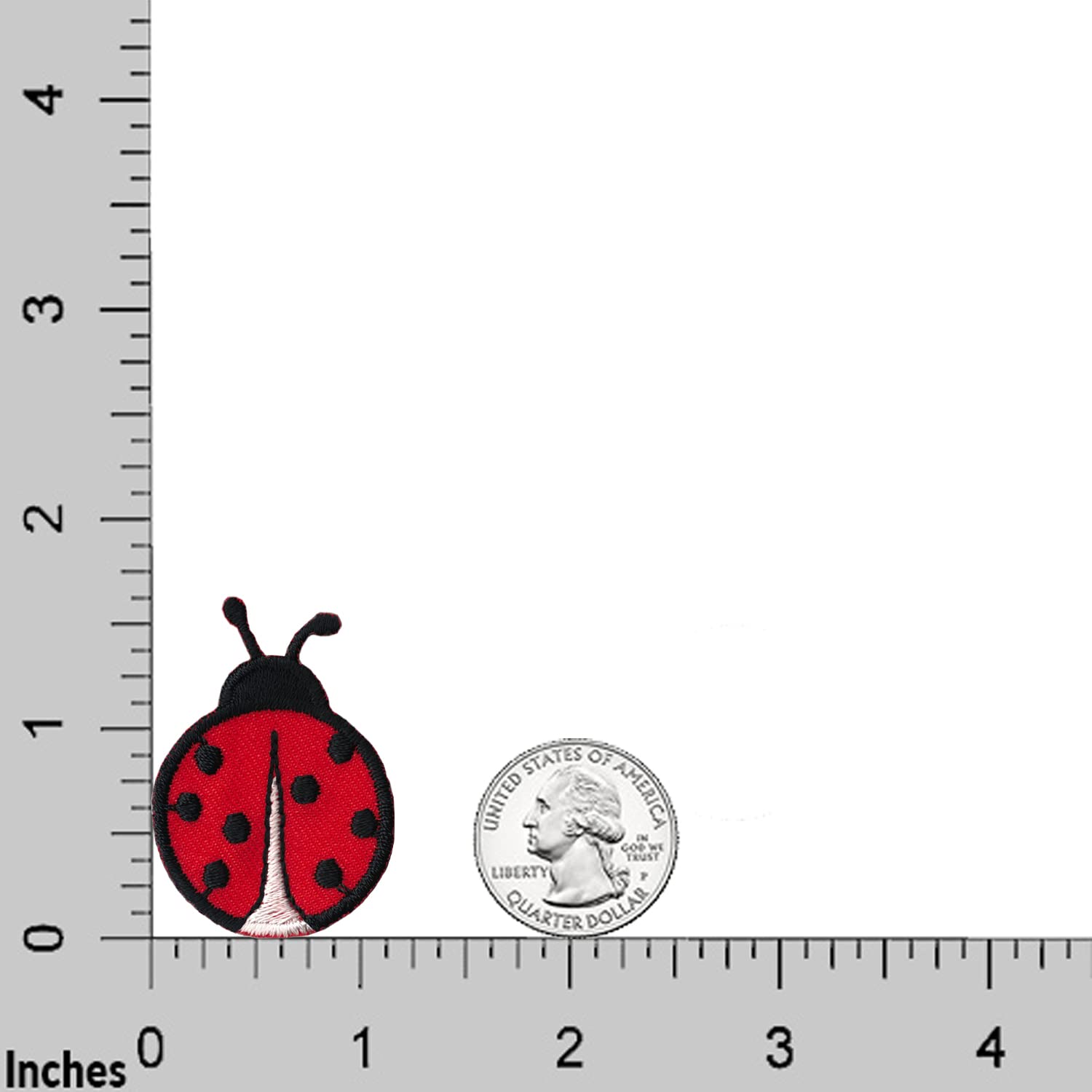 Ladybug Iron On Patches (5-Pack) - Cute Lady Bug Appliques for DIY Clothes, Backpacks & Denim Jackets - Perfect for Kids Crafts & Fashion Upcycling