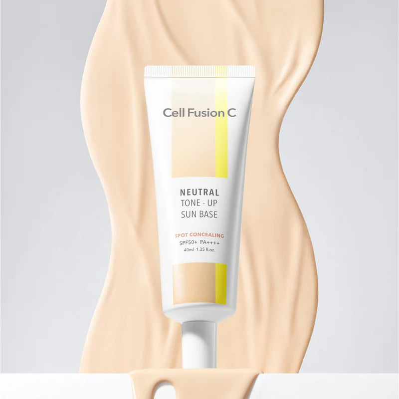 Cell Fusion C Tone Up Sun Base SPF50+ PA++++ - 40ml, 4 Shades, Korean Sunscreen for Brightening & UV Protection - Perfect for Daily Use, Makeup Base, and Outdoor Activities