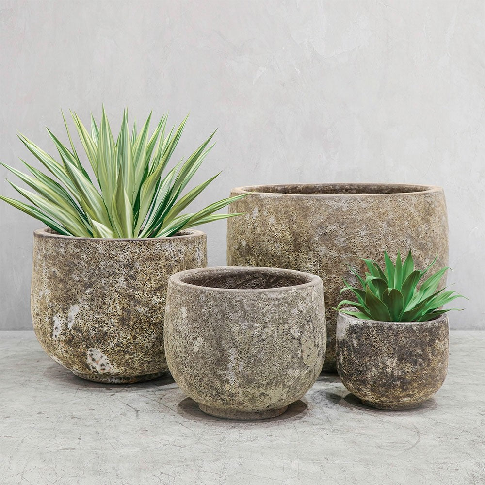 Premium Lava Bowl Outdoor Planter - Large Lightweight Pot for Plants, Succulents & Garden Decor - Perfect for Patio, Balcony & Backyard Landscaping
