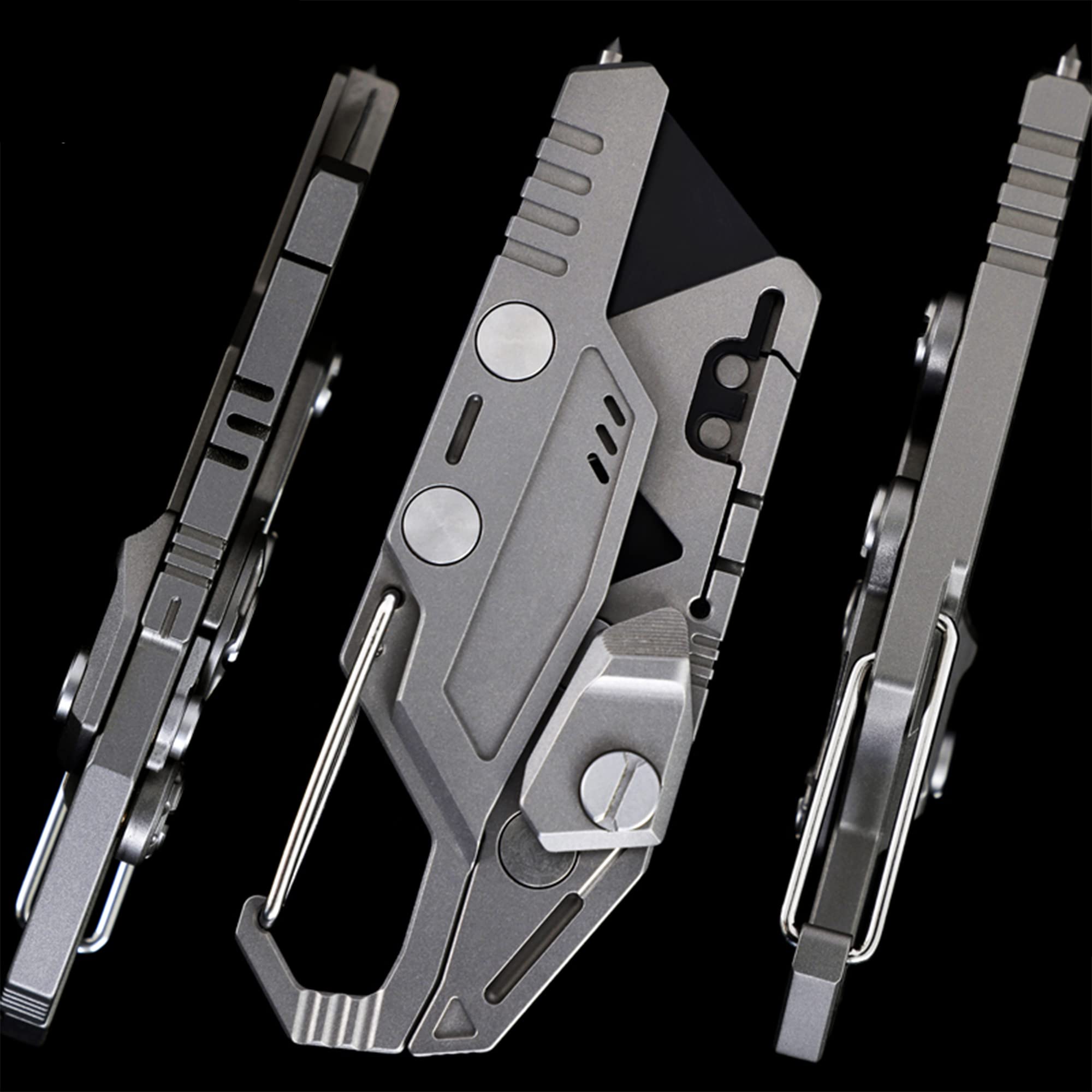 Premium Titanium Quick-Open Grouper Utility Pocket Knife - Fishing, EDC & Outdoor Knife with Kinematic Pivot Action & Safety Lock | Perfect for Camping, Hiking, Survival & Everyday Carry