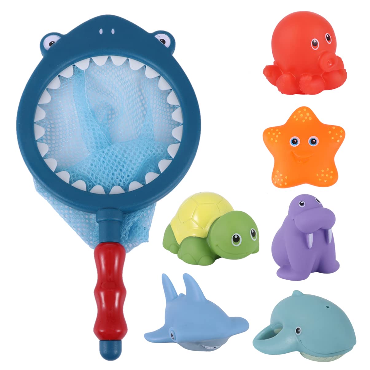 6pcs Funny Fountain Bath Toys for Kids - Water Play & Bathtime Fun - Blue MOLUCKFU Bathing Accessories | Perfect for Pool, Beach & Outdoor Water Activities