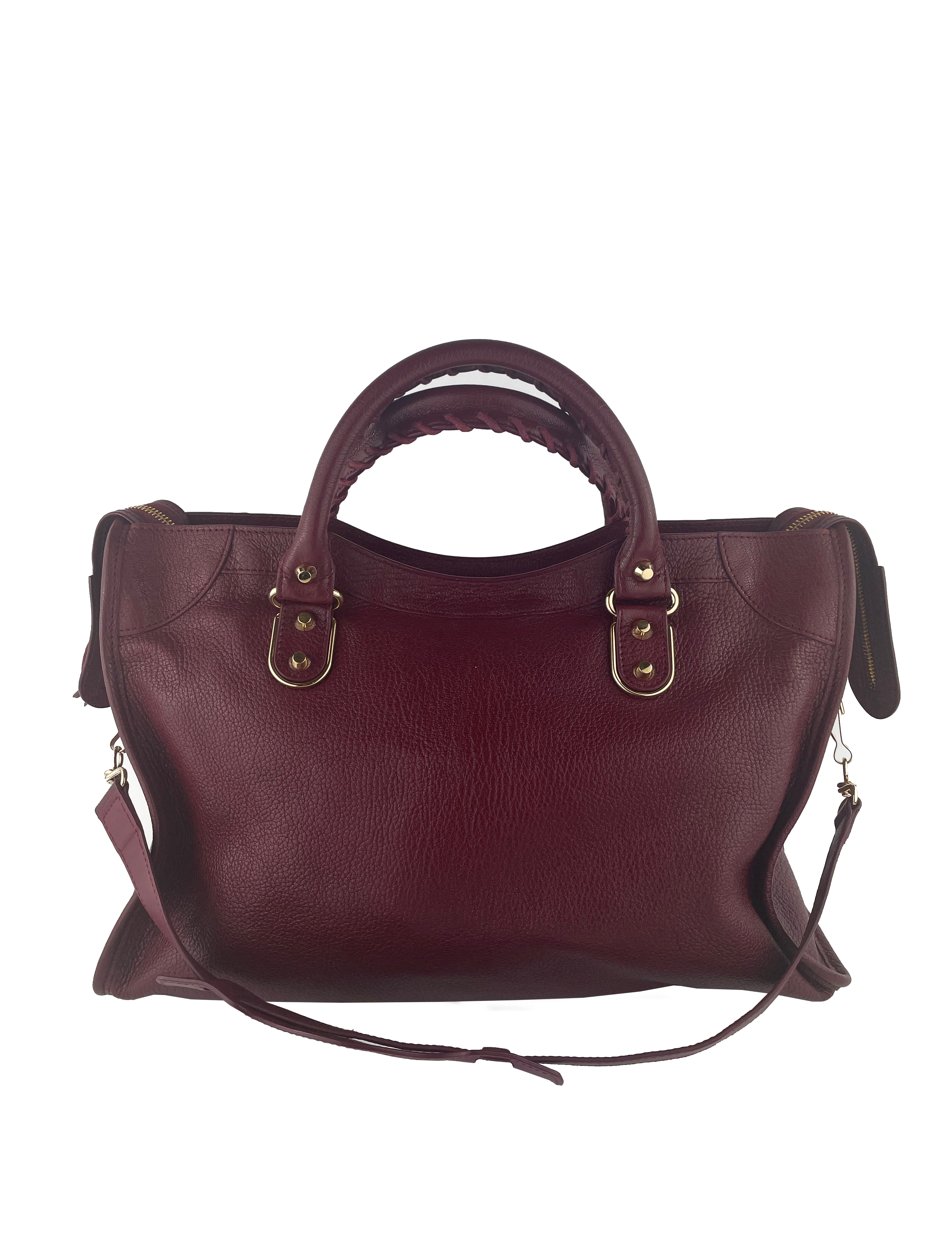Balenciaga Burgundy City Bag - Stylish Leather Handbag for Women, Perfect for Work, Travel & Everyday Use