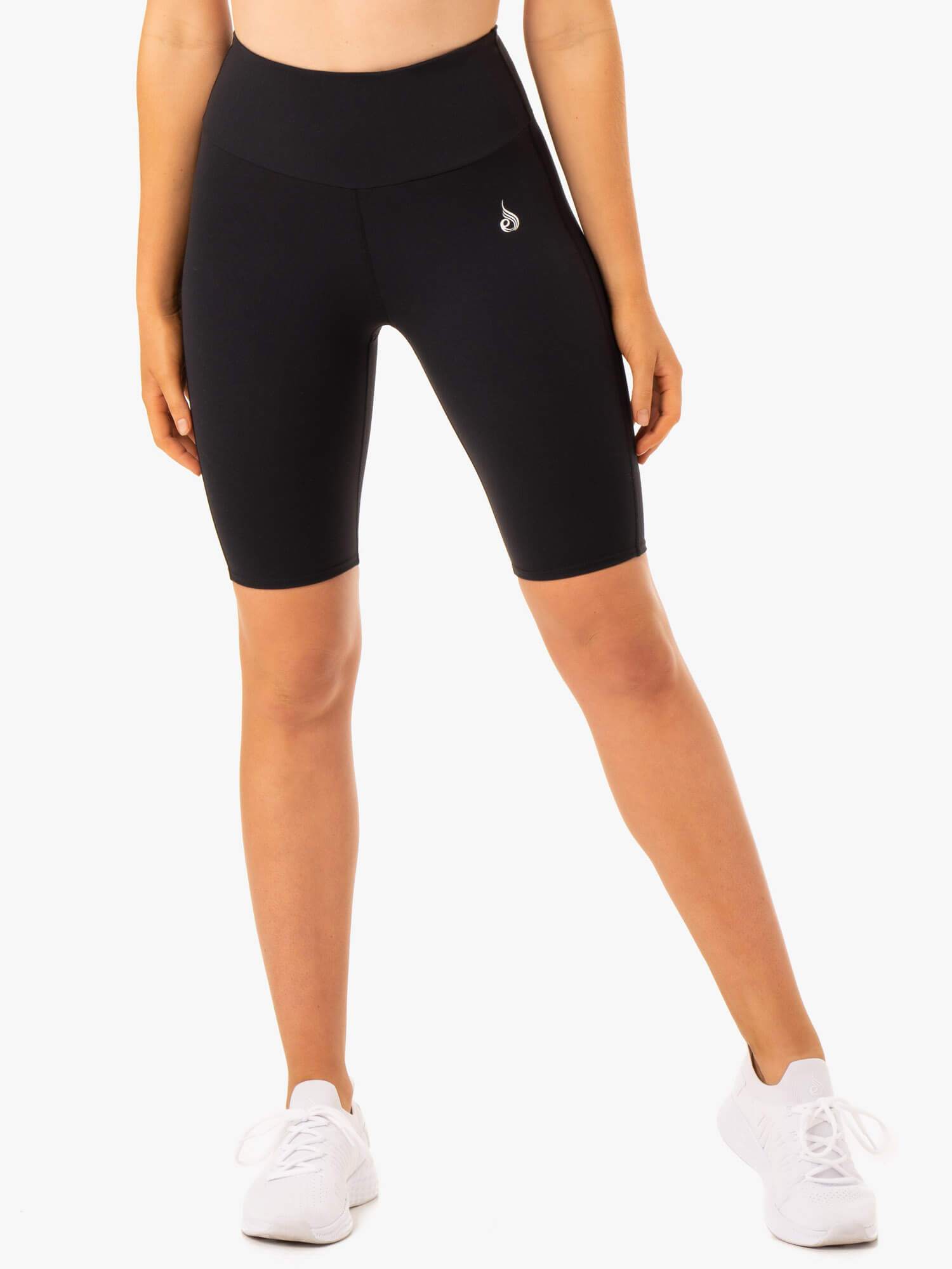 High Waisted Scrunch Bum Bike Shorts for Women - Black - Workout, Yoga & Running - Perfect for Gym, Cycling & Lounge Wear