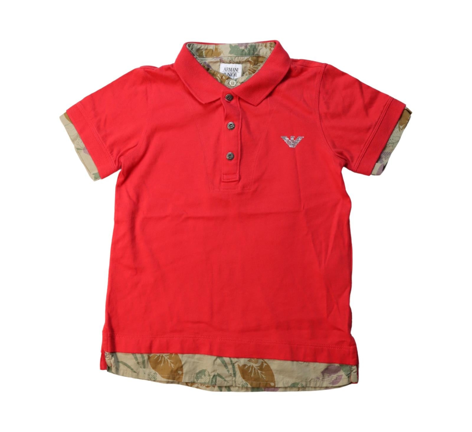 Armani Short Sleeve Polo Shirt for Boys Size 6T - Premium Cotton Casual Wear for Kids, School, and Playdates