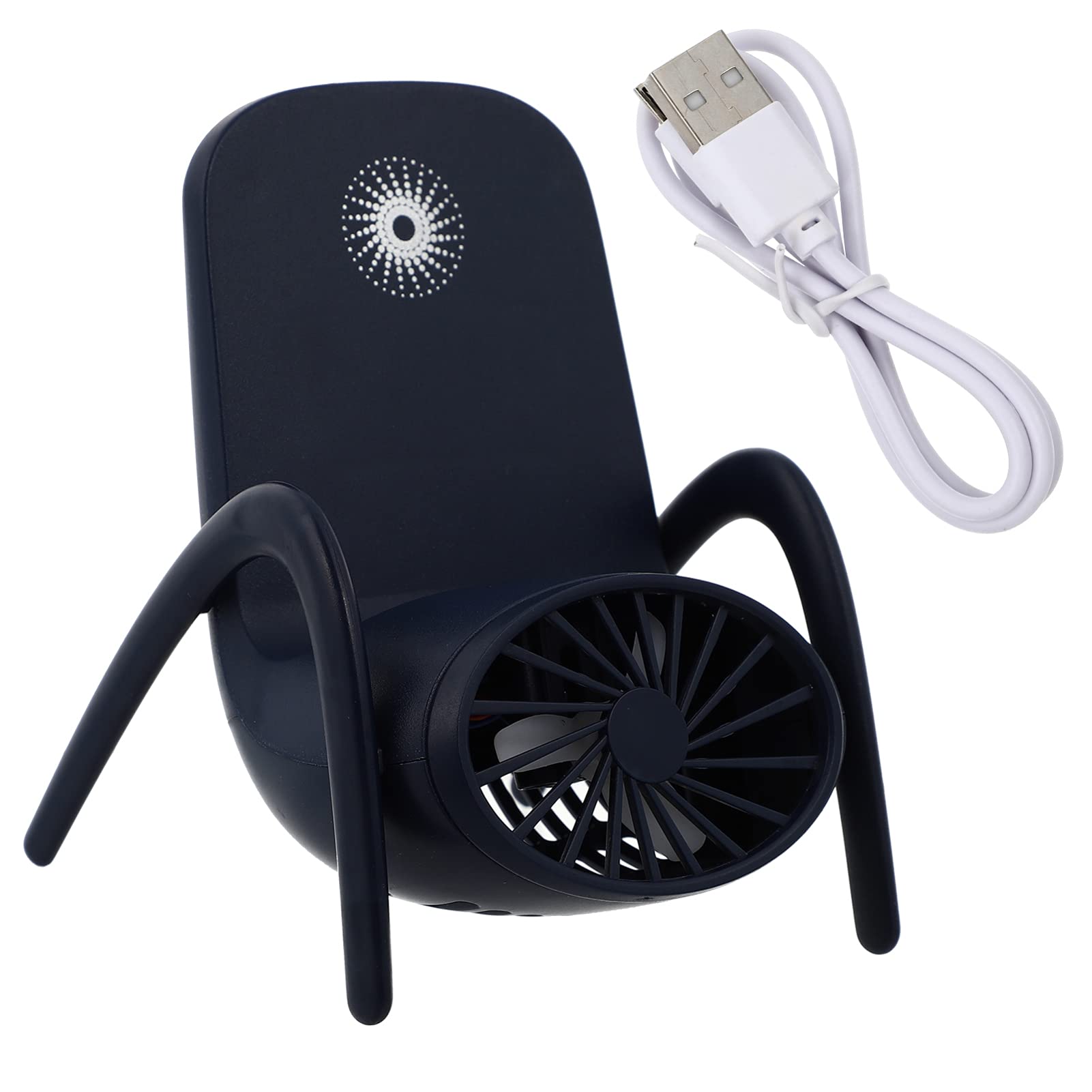 Jewish Gnomes Portable Fan with Phone Holder - Mini Plastic Cooling Fan for Students, Travel & Office Use - Compact Desk Fan with Chinoiserie Vase Design