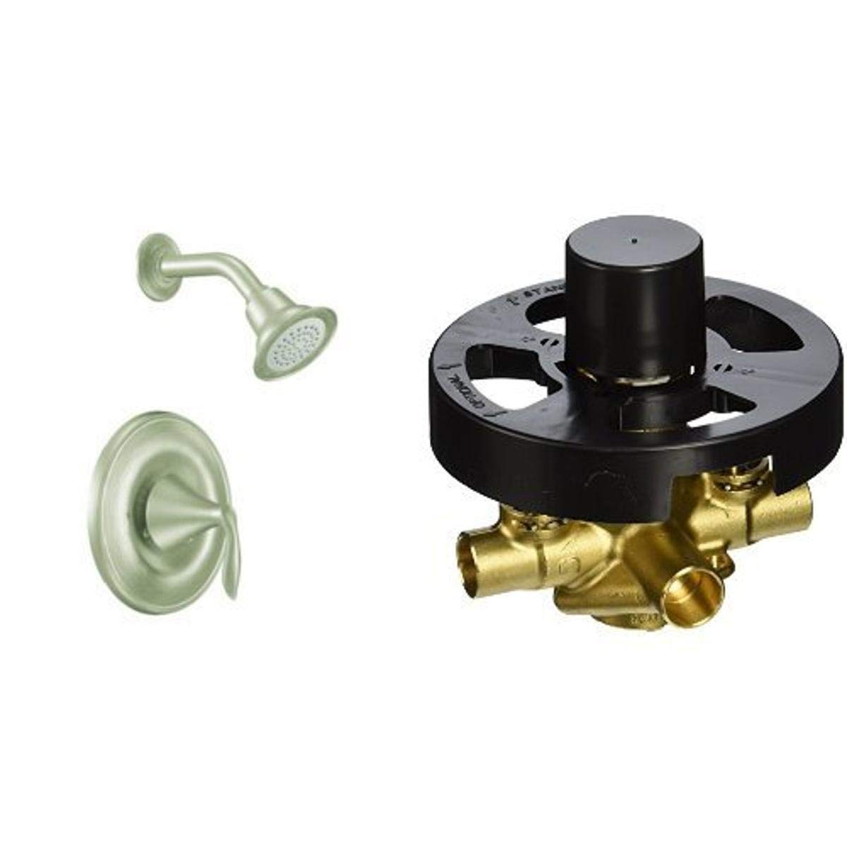 Moen T2132EPBN-2570 Brushed Nickel Posi-Temp Shower Valve - Water-Saving Shower System for Modern Bathrooms | Perfect for Home Renovation & Spa-Like Shower Experience
