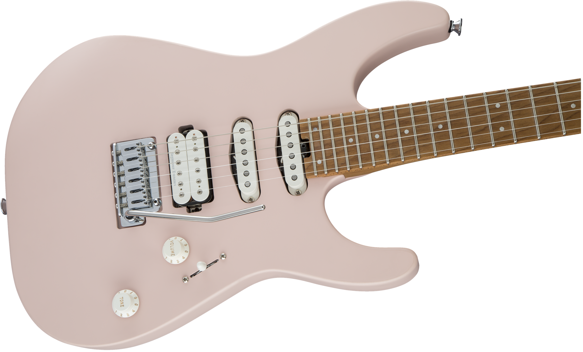Charvel Pro Mod DK24 HSS Electric Guitar - Shell Pink Finish | Professional Grade Solid Body Guitar for Rock, Metal & Stage Performance