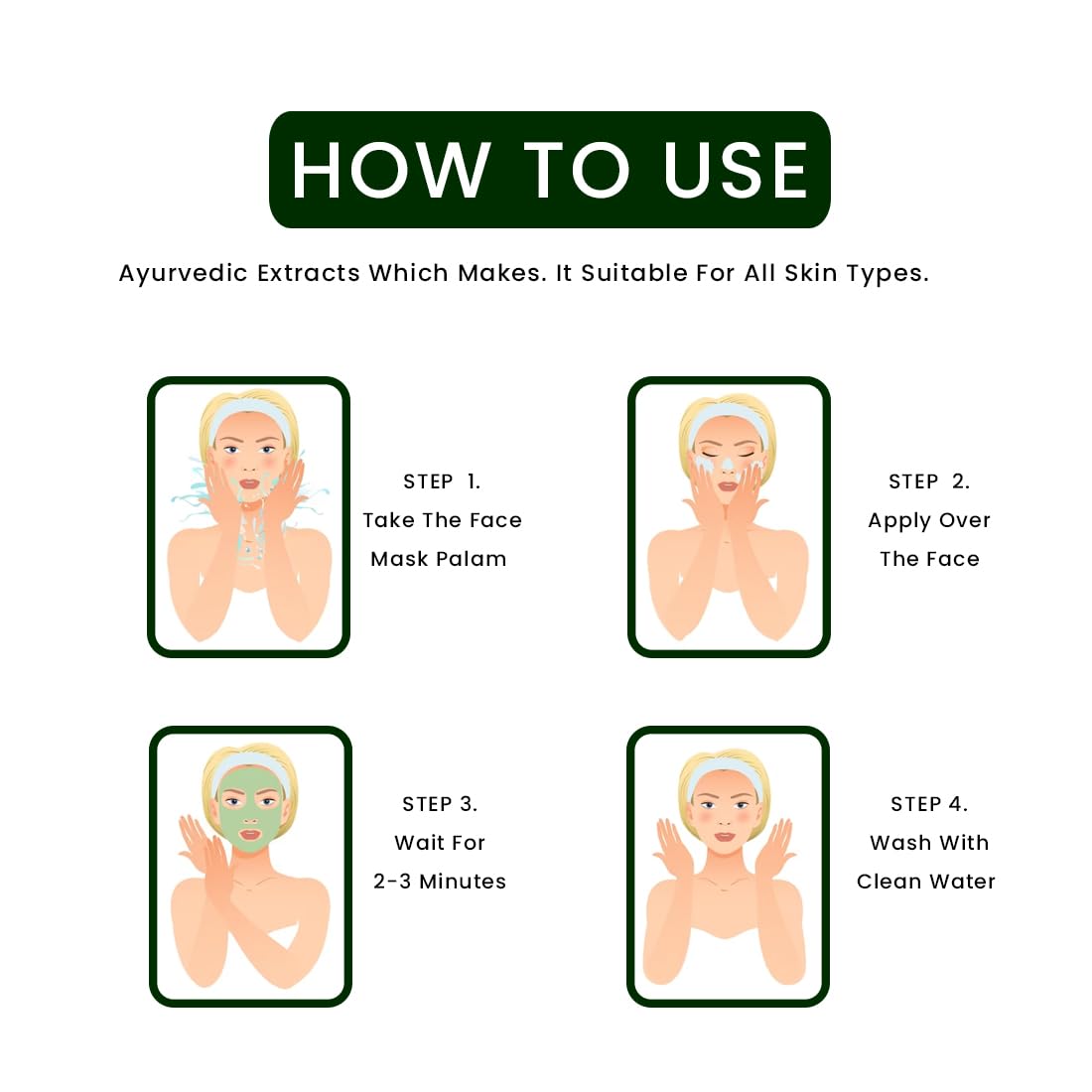 Khadi Organique Neem Face Pack for Acne-Free & Clear Skin (Pack of 2) - Natural Ayurvedic Treatment for Pimples, Oily Skin & Blackheads | Perfect for Daily Skincare Routine & Spa Treatments