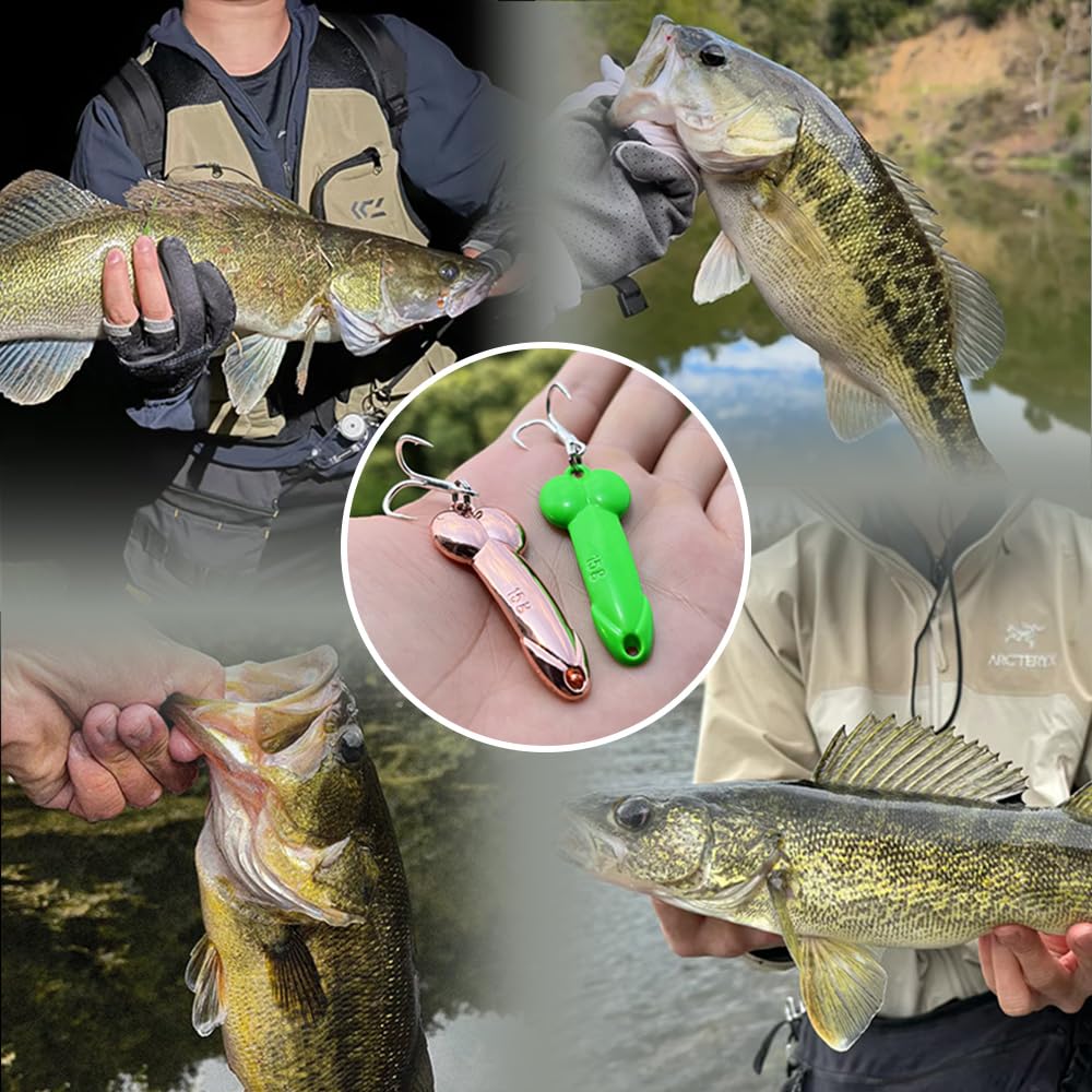 5Pcs Funny Fishing Lures for Bass & Trout - Freshwater & Saltwater Spinner Baits - Perfect Gag Gift for Men (Father's Day, Valentine's Day, White Elephant Festival) - Great for Outdoor Fishing Trips & Practical Jokes
