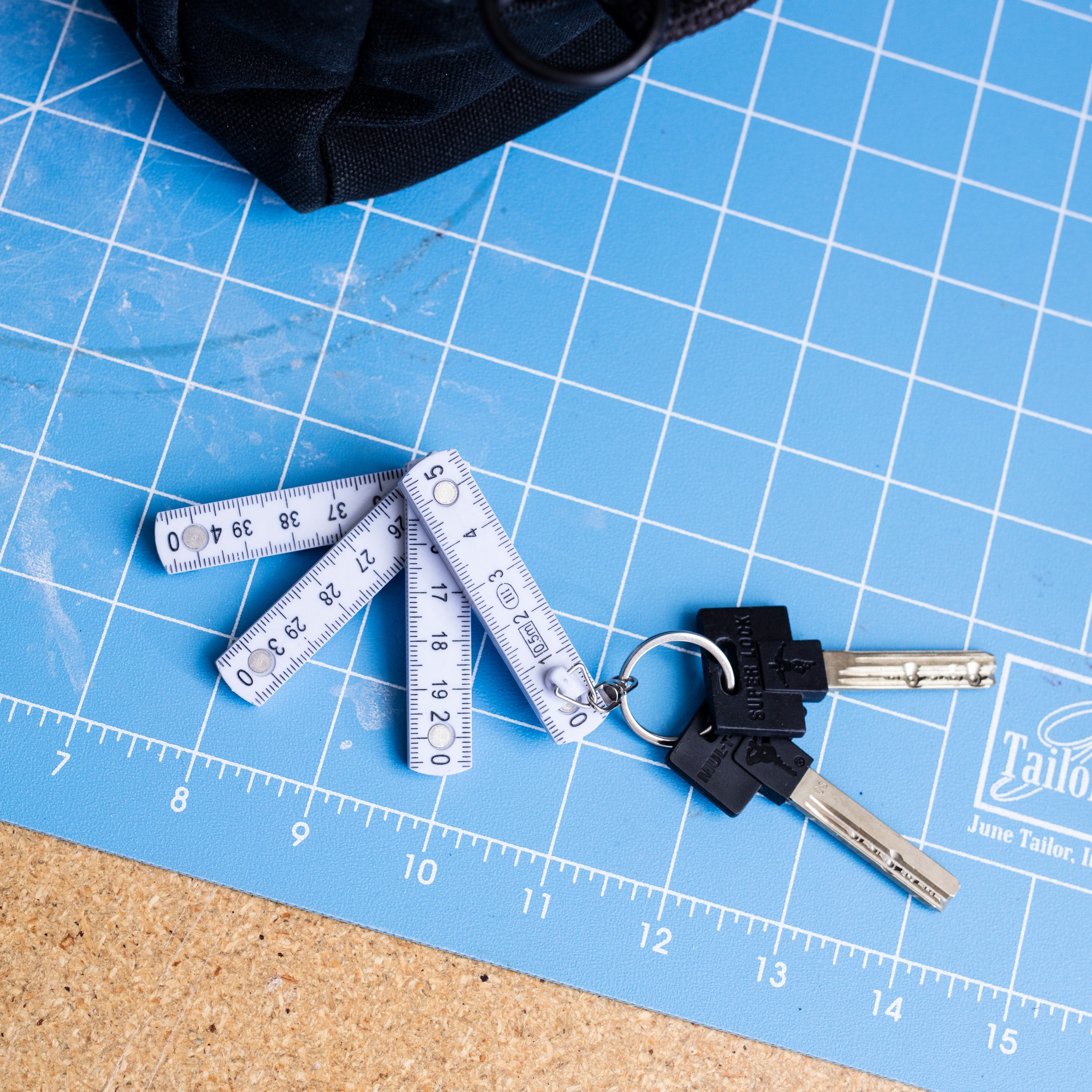 Mini Folding Ruler Keychain - Compact 6 Inch Pocket Measuring Tool for DIY, Crafting & Home Improvement | Portable Keyring Ruler for Handyman, Sewing & Workshop Projects
