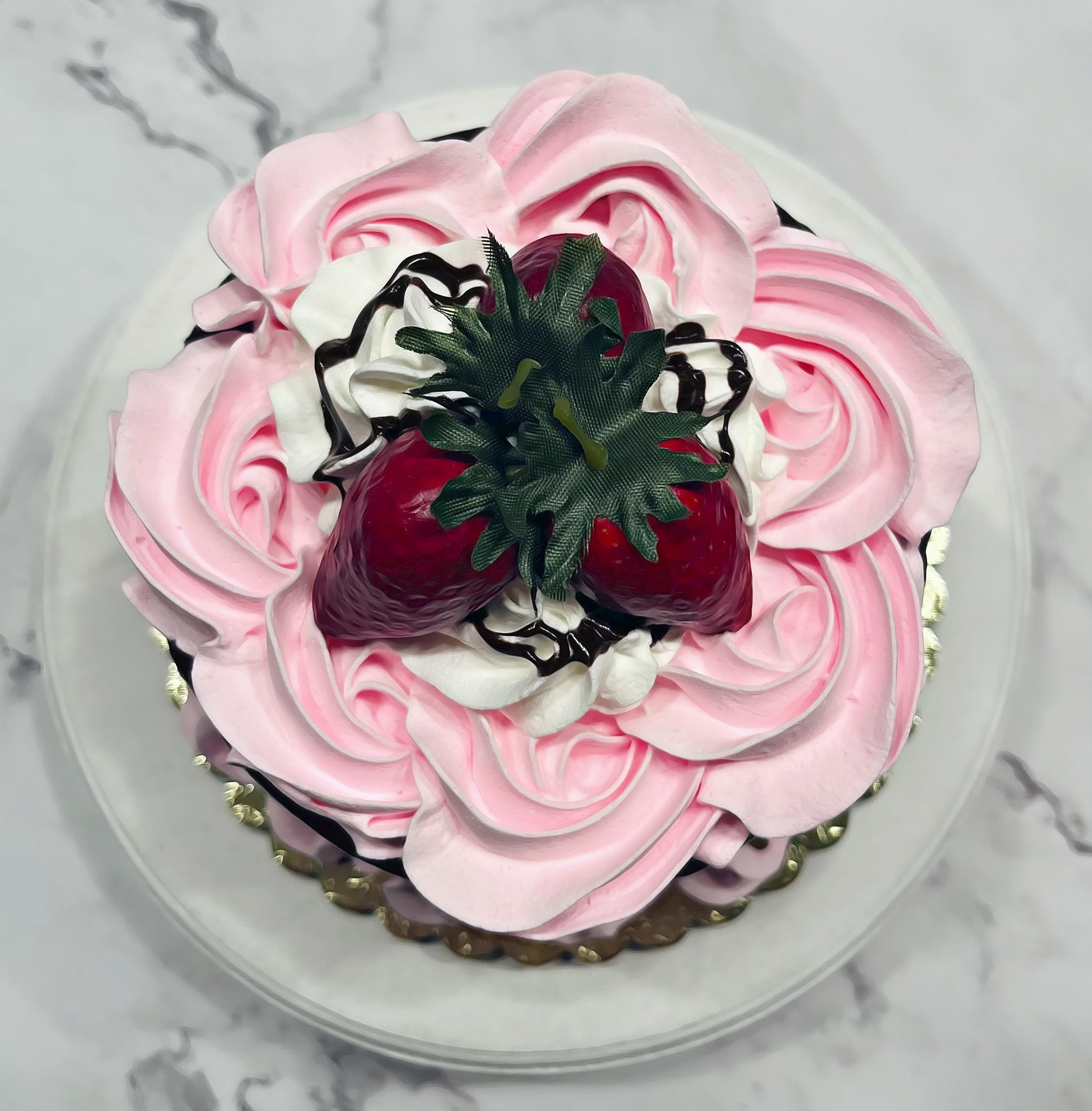 Handmade Pink Sweetheart Valentine's Day Fake Cake - Artificial Decorative Cake by Dezicakes - Perfect for Wedding, Baby Shower & Party Decorations