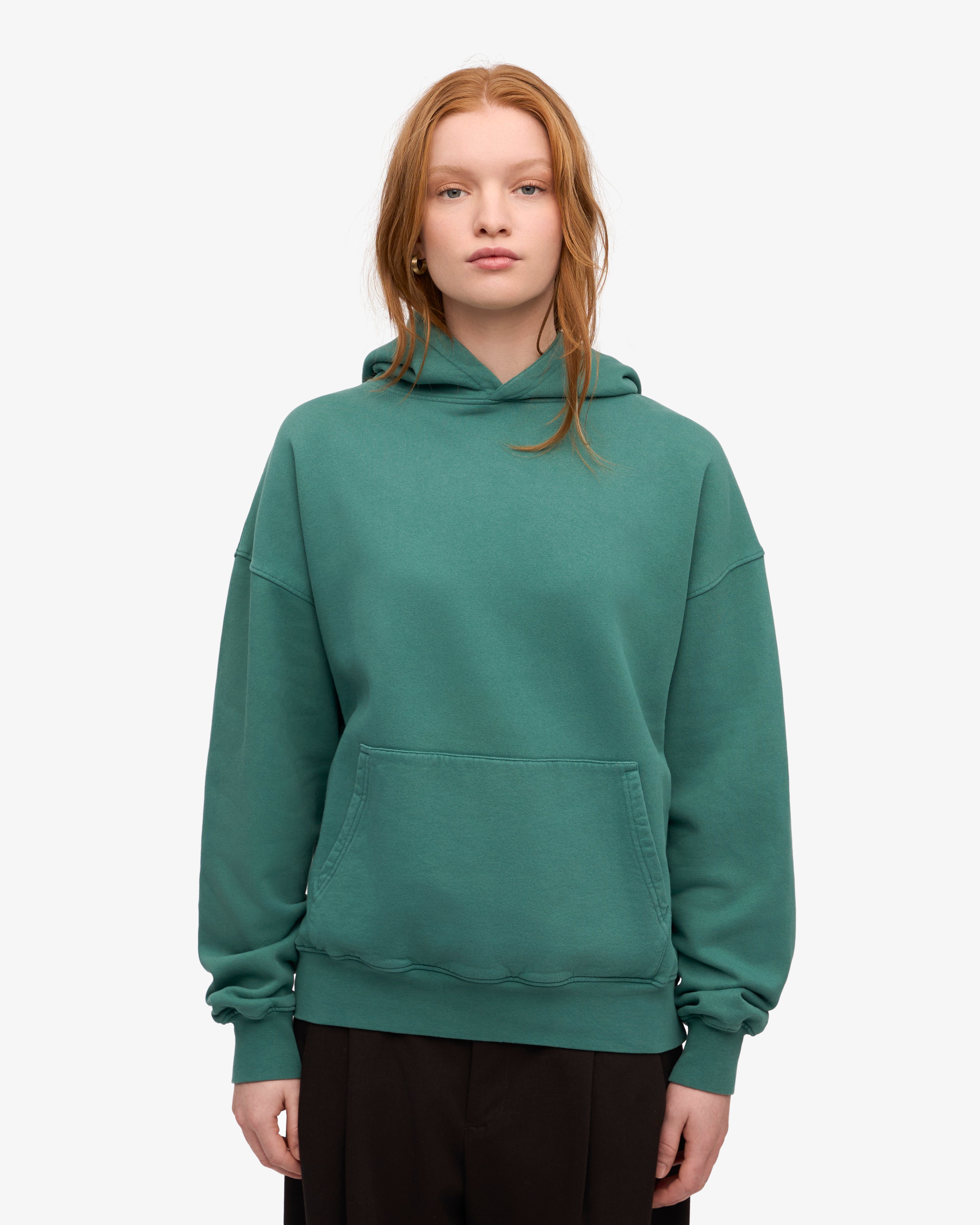 Organic Oversized Hoodie for Men & Women | Pine Green | Cozy Loungewear for Relaxing at Home & Casual Outings