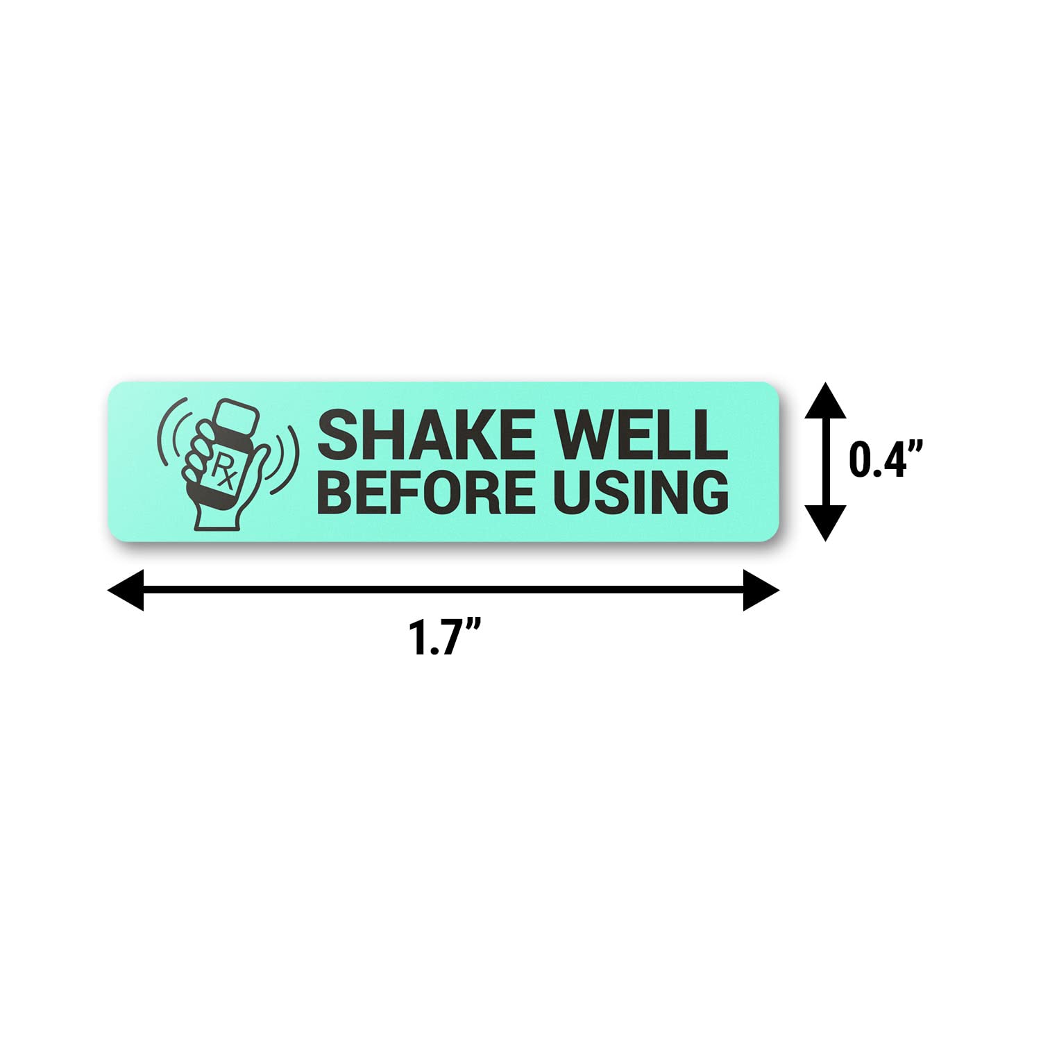 600 Shake Well Before Using Stickers, 0.4 x 1.7 Inch - Medical Instruction Labels for Veterinary, Healthcare & Pharmacy Use - Light Blue Rx Labels (2 Packs of 300) - Perfect for Medication Bottles, Prescription Containers & Medical Supplies Organization