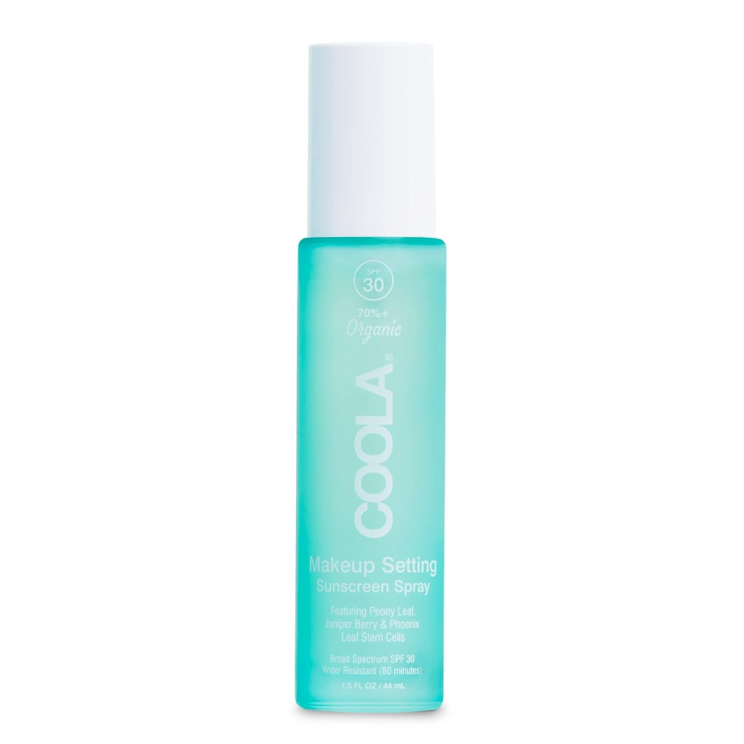 COOLA Organic Makeup Setting Spray with SPF 30 - Vegan, Broad Spectrum Sunscreen for Face - Perfect for Outdoor Activities, Beach Days & Summer Makeup Protection