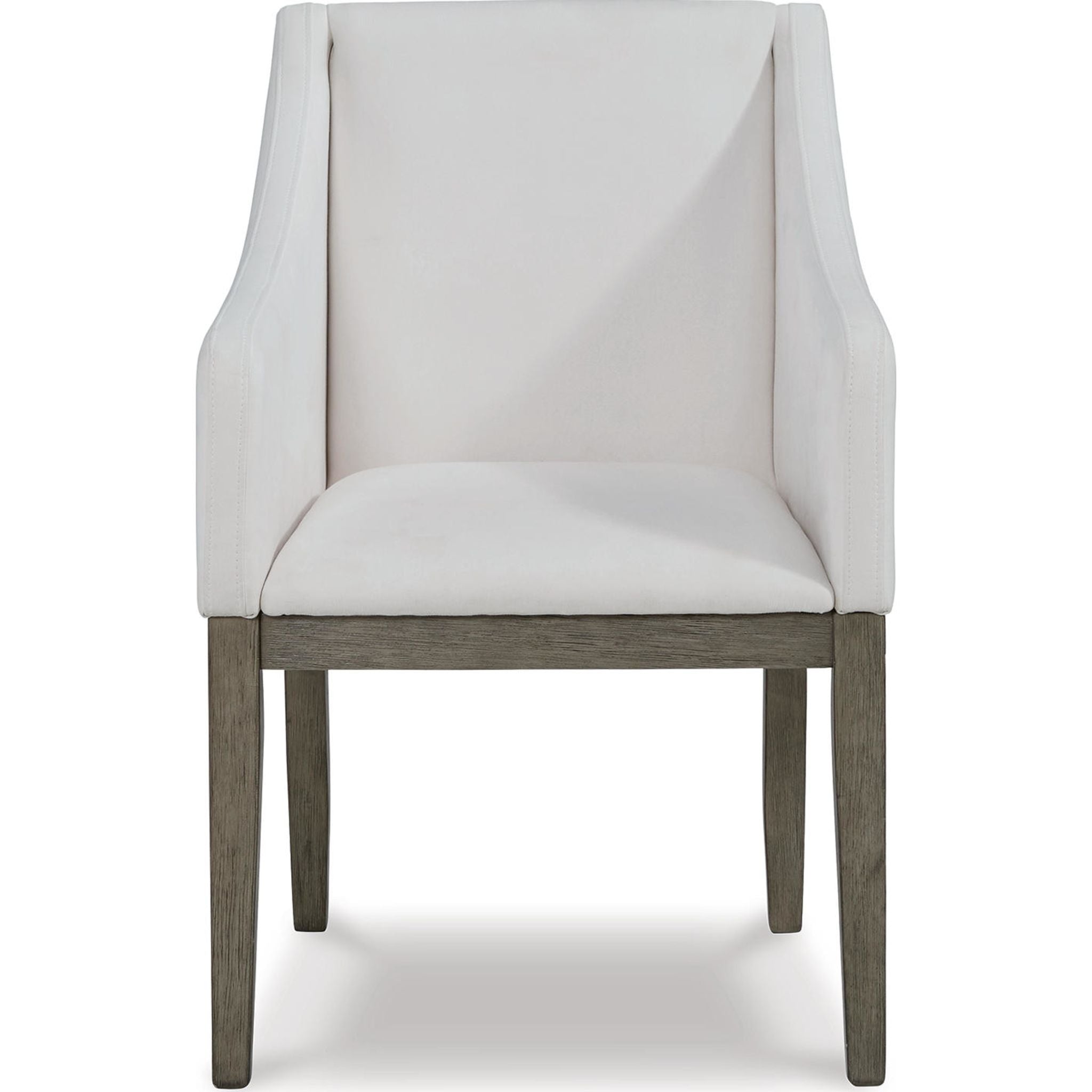 Anibecca Arm Chair - Modern Gray/Off White Upholstered Accent Chair (D970 01A) for Living Room, Bedroom & Office