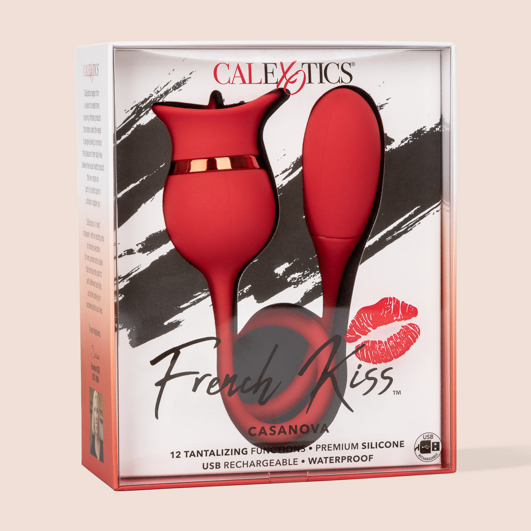 French Kiss™ Casanova Waterproof Rechargeable Clitoral Stimulator - Perfect for Shower, Travel & Discreet Pleasure