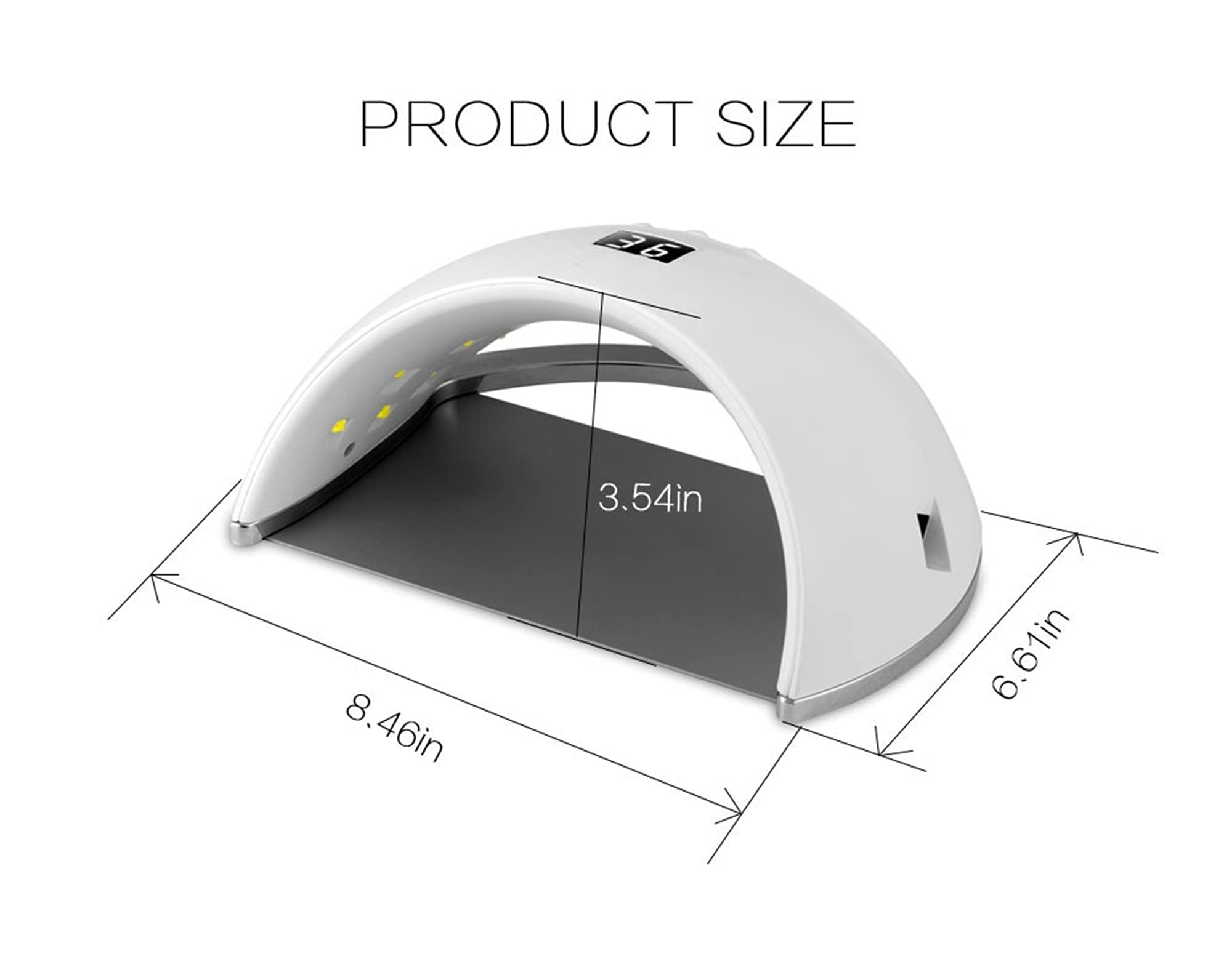 48W UV LED Nail Dryer with Auto Sensor - Smart Double Light Manicure Lamp for Gel Polish & Nail Art (Pink) | Perfect for Salon & Home Nail Care