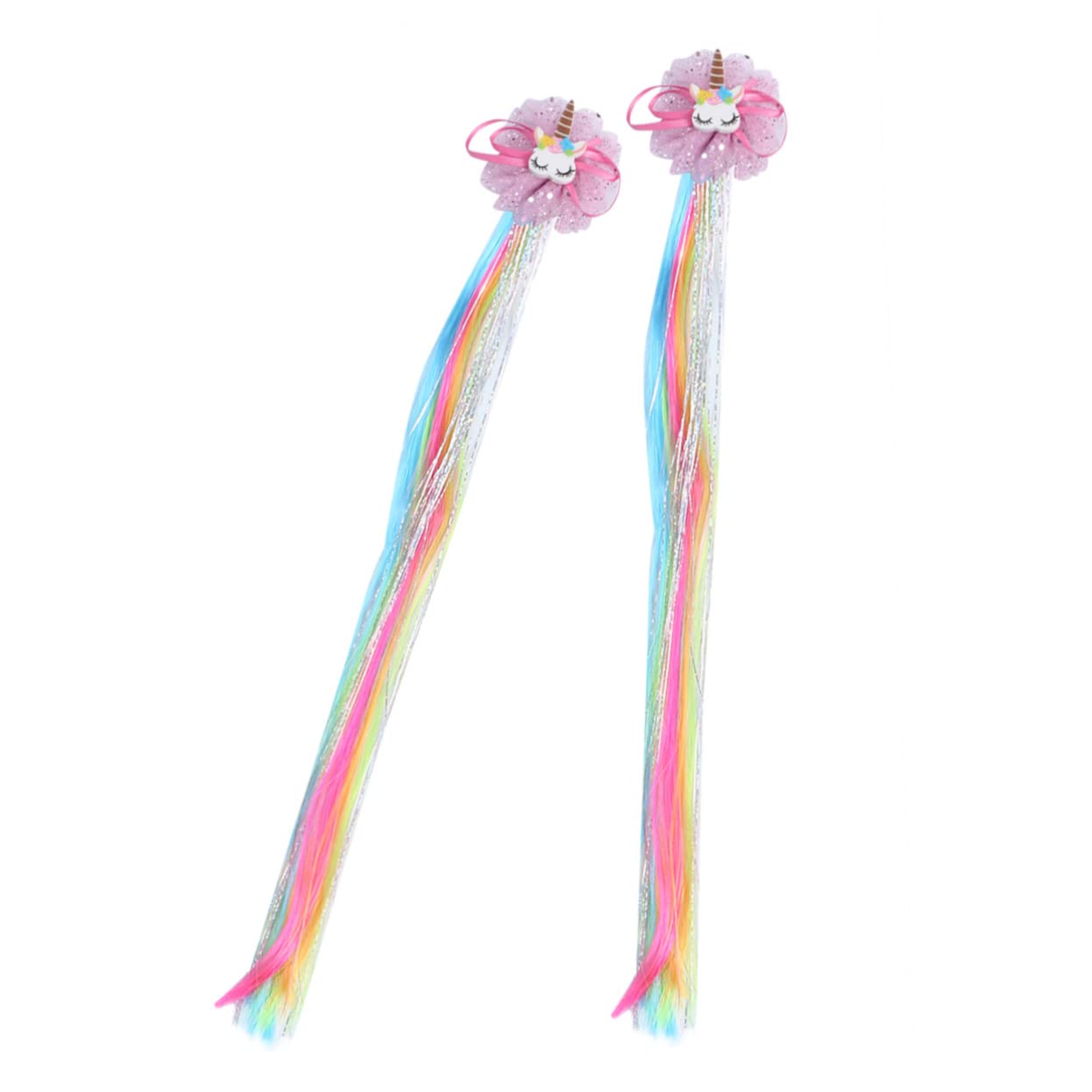 Minkissy 2-Piece Unicorn Hair Clips Set - Colorful Gradient Hair Pins for Girls & Women | Perfect for Parties, School, and Everyday Fashion Accessories