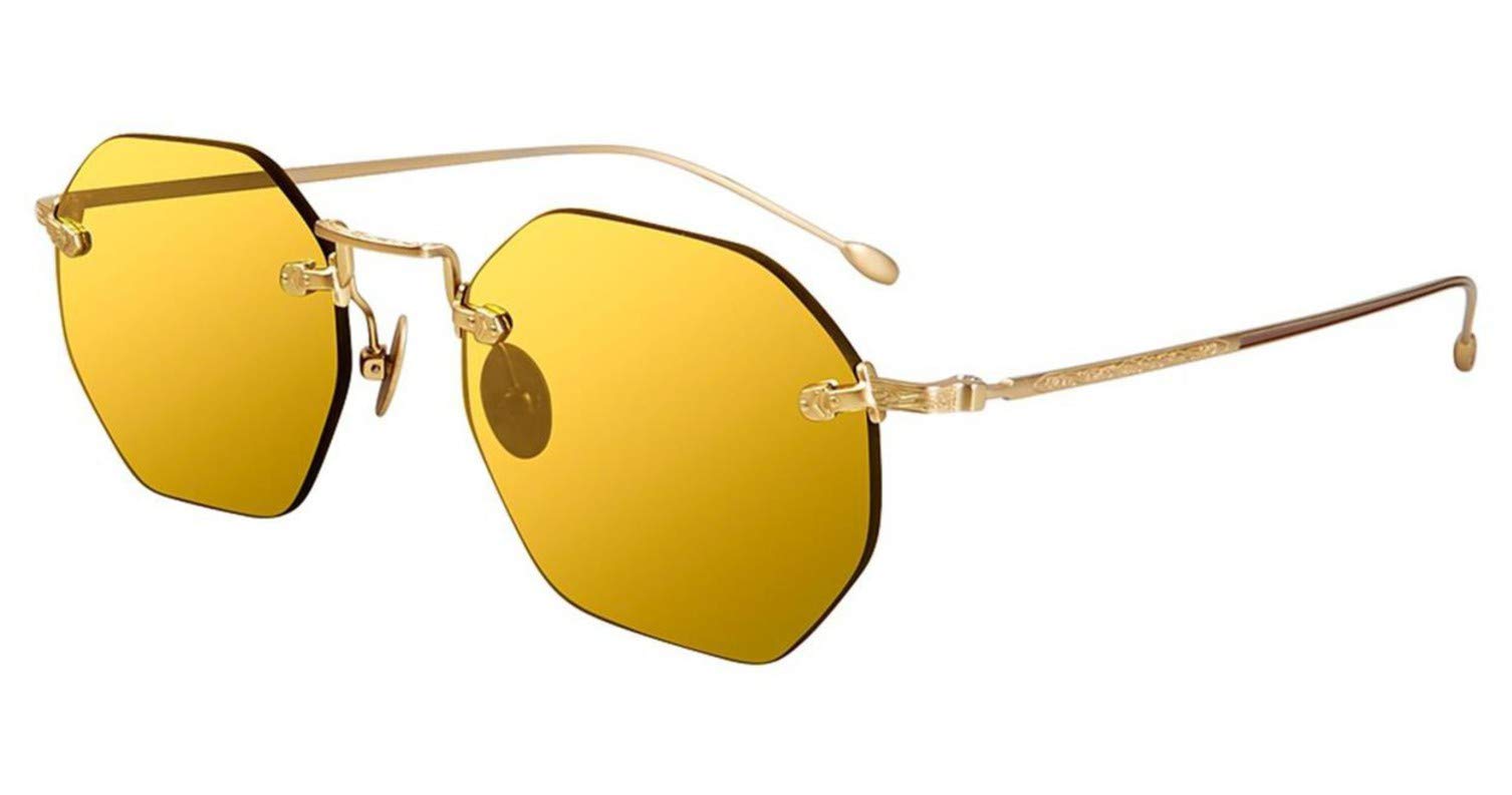 John Varvatos V 526 Gold Sunglasses for Men – Luxury Designer Shades with UV Protection – Perfect for Outdoor Activities, Travel, and Fashion Statements