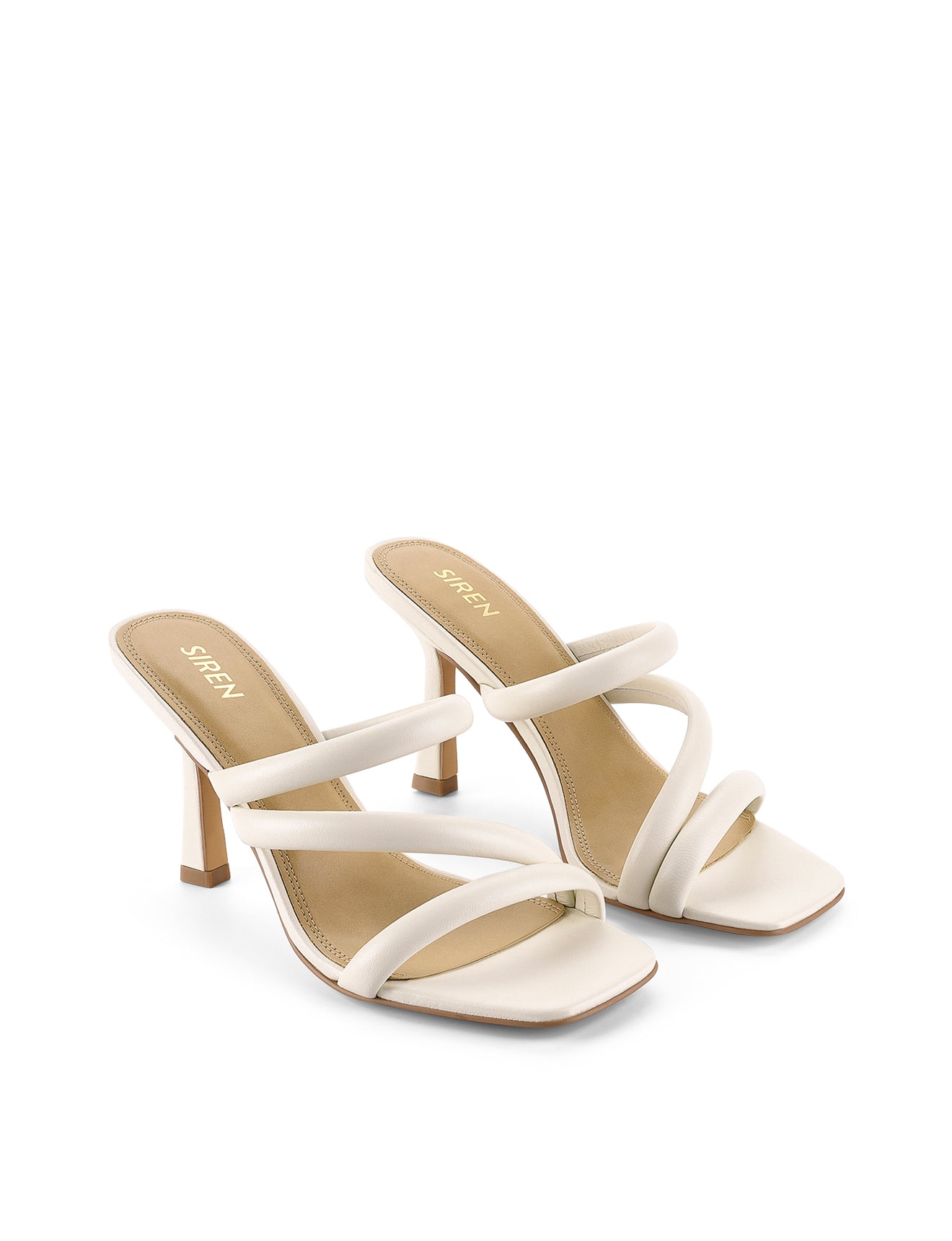 Spence Women's Heeled Sandals - Genuine Chalk Leather Dress Sandals for Weddings, Parties & Evening Events | Comfortable & Stylish Summer Shoes