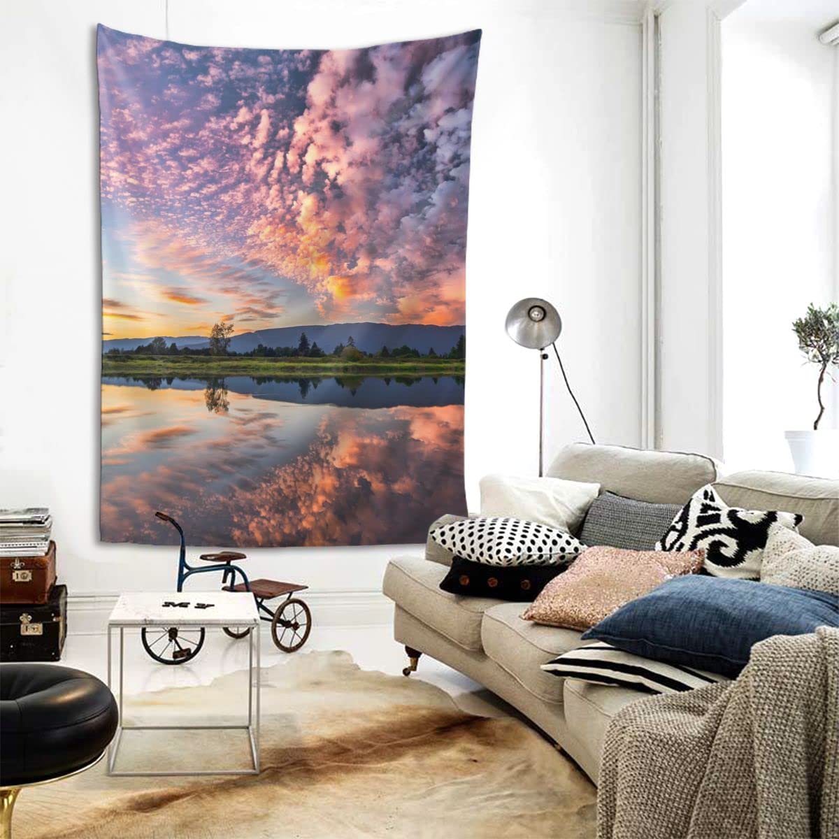 Custom Wall Tapestry - Personalized Photo & Text Backdrop - 80x60 Inch Vertical Wall Hanging Decor for Wedding, Bedroom & Living Room - Made to Order Home Decor (203x152 cm)