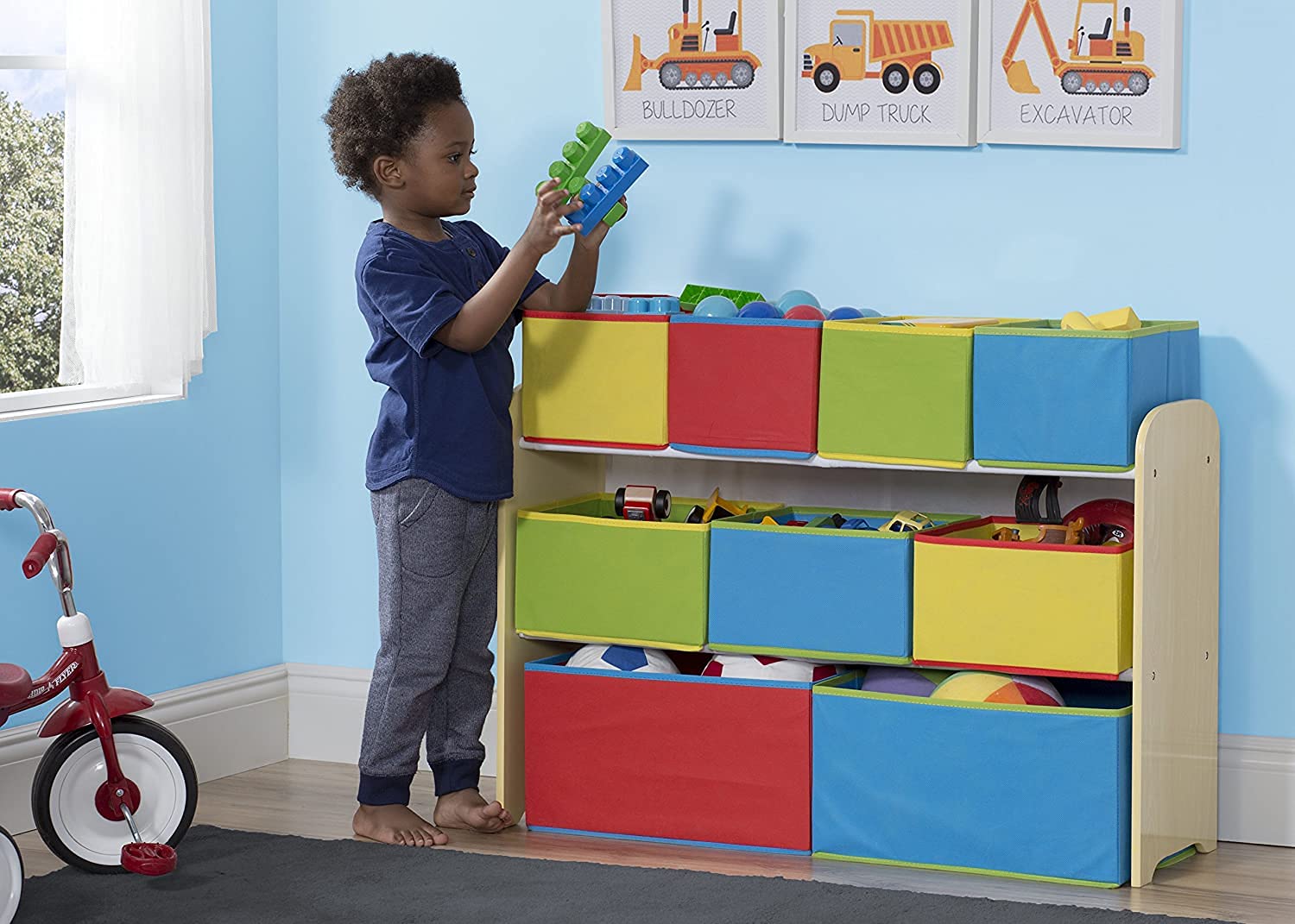 Lennox Furniture Kids Toy Storage Organizer - Natural Wood Toy Box with Lid for Nursery, Playroom & Bedroom Organization