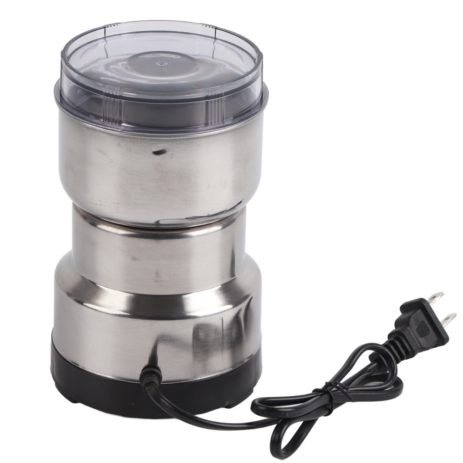 Electric Grain Grinder - Stainless Steel 4-Blade Mill for Coffee, Spices & Nuts - Portable Mini Grinding Machine for Kitchen & Dining - Perfect for Home Cooking, Baking & Coffee Brewing