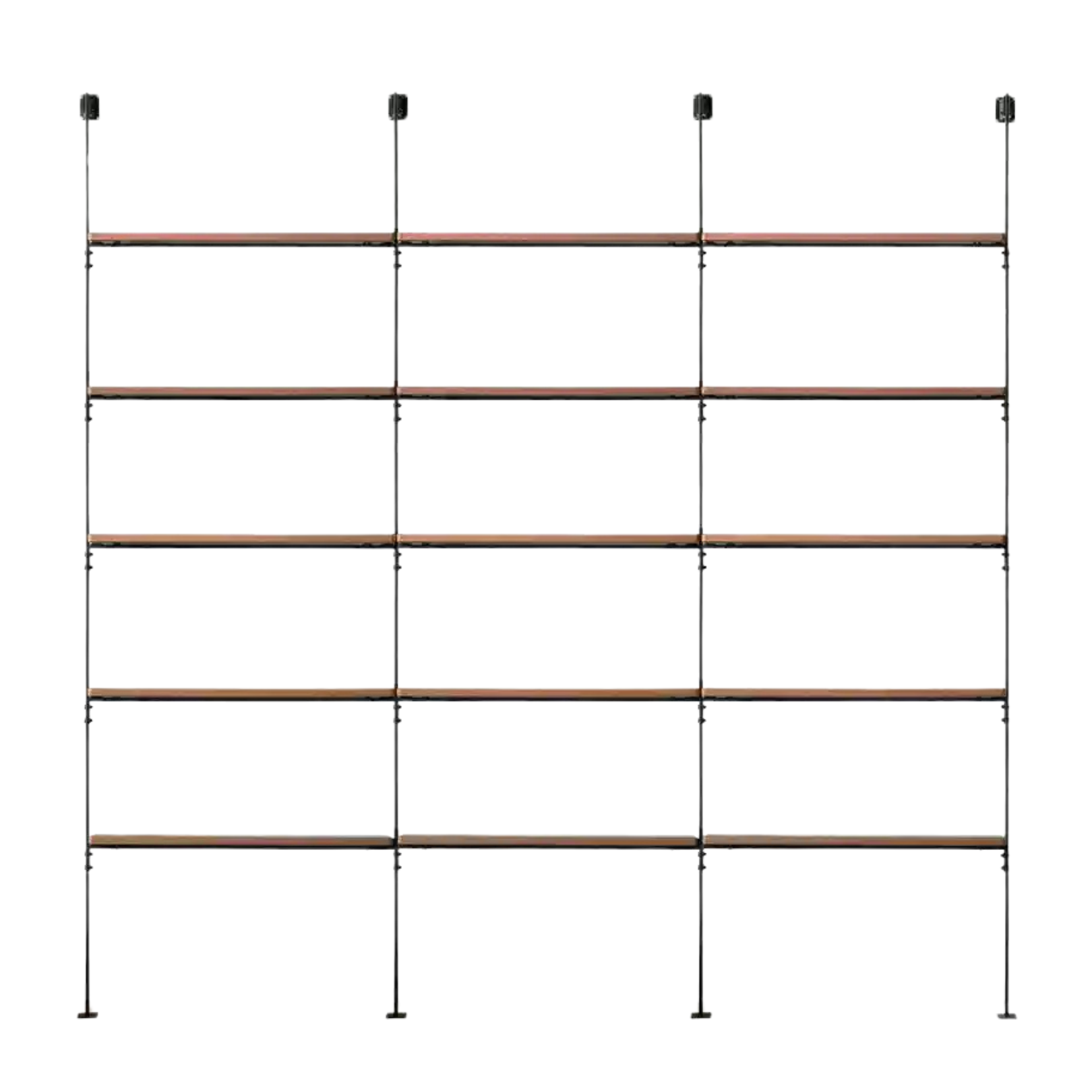 85x9.8x87.8 inch / 216x25x223 cm / walnut color / three rows without drawers