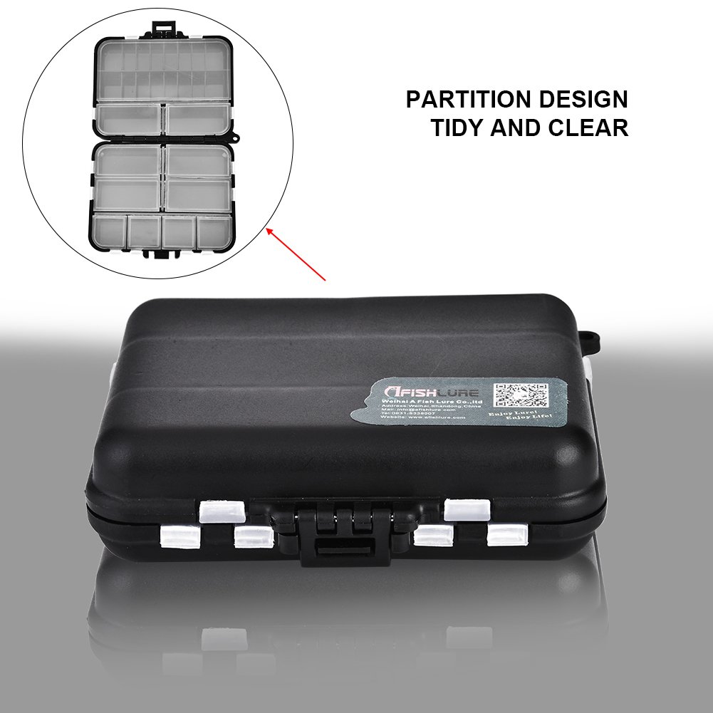 Portable Fishing Lure Tackle Box - Waterproof Bait Storage Case with Multiple Compartments for Hooks, Lures & Fishing Gear | Ideal for Freshwater & Saltwater Fishing Trips