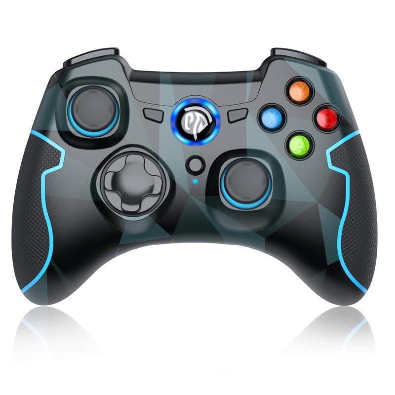 EasySMX Wireless Gamepad Joystick Controller for PC/PS3/Android/Android TV - 2.4G Gaming Controller with Turbo, Dual Vibration & Non-Slip Grips | Plug & Play | Perfect for Gaming, Streaming & Retro Emulation