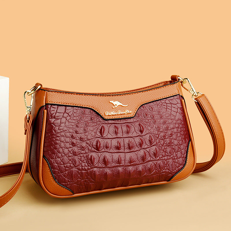 Stylish Alligator Pattern Crossbody Bag for Women - Perfect for Work, Travel & Everyday Use