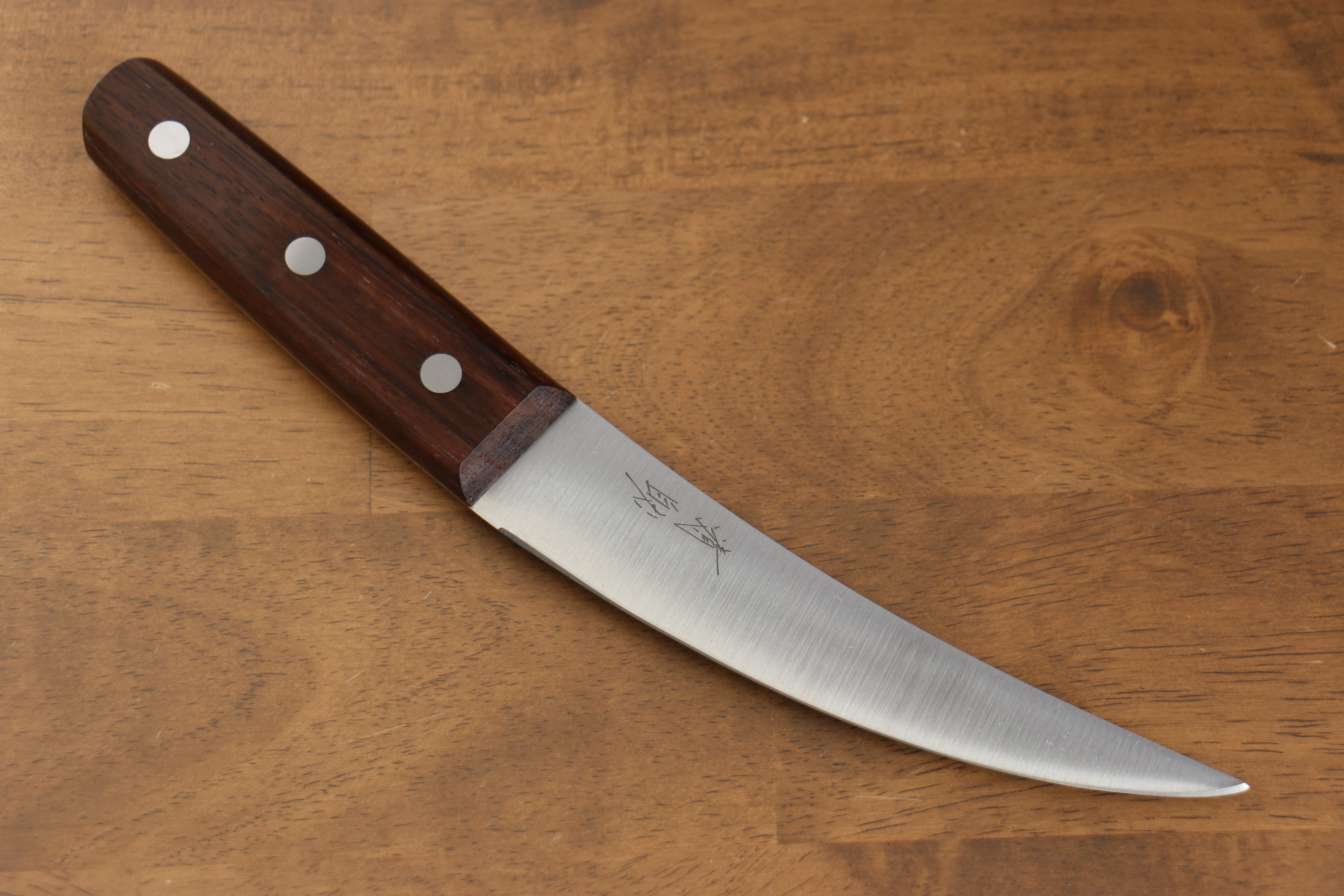 Premium Japanese Steel Butcher Knife 150mm - Handcrafted Shitan Handle - Professional Chef Knife for Meat Cutting, Sushi & Kitchen Use