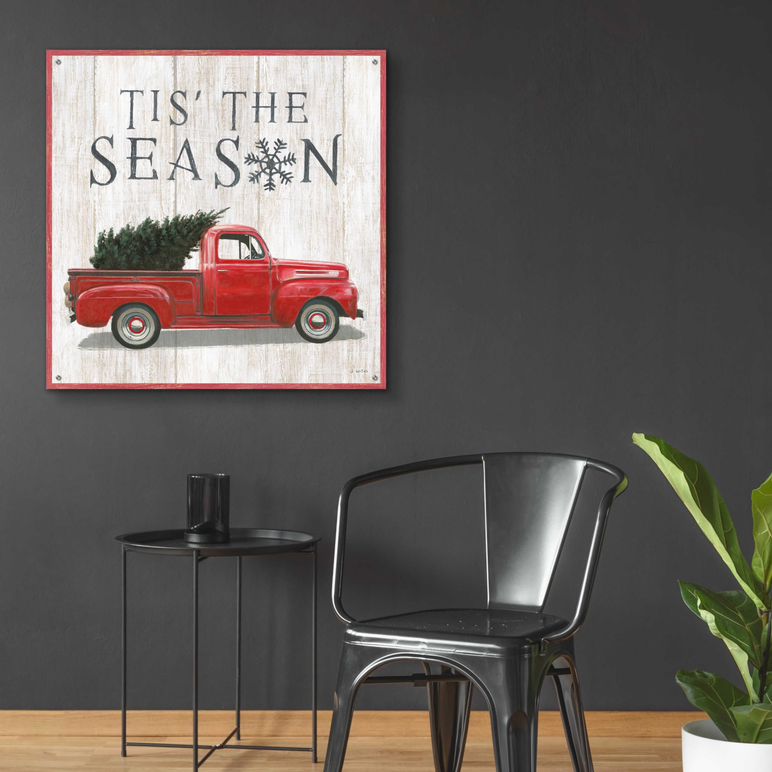 Epic Art 'Christmas Affinity XI' by James Wiens - 36x36 Inch Acrylic Glass Wall Decor - Perfect for Holiday Home Decor & Christmas Gift