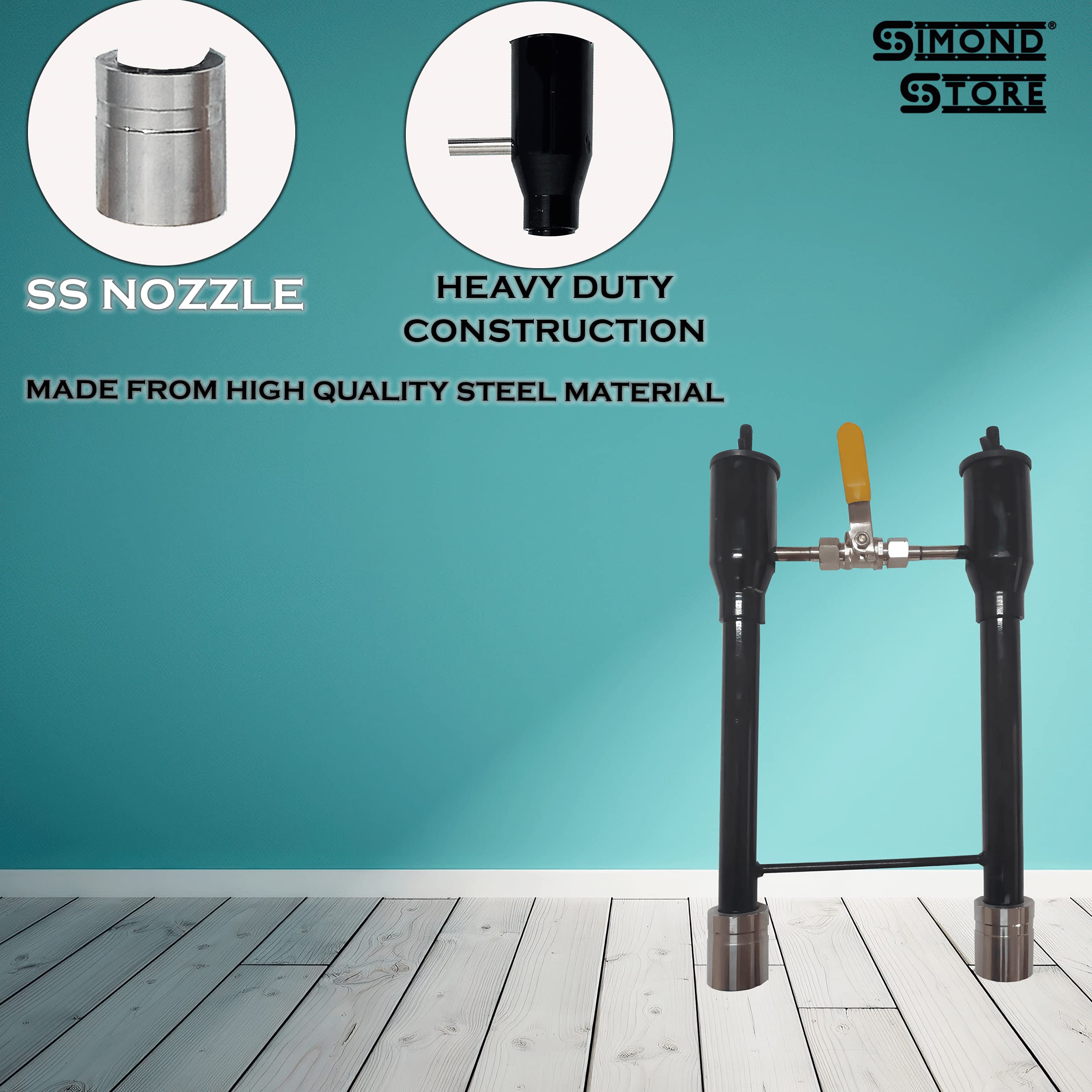 High-Quality Propane Double Burner with Valve for Propane Forge, Melting Furnace & Blacksmithing - Perfect for Metal Casting, Jewelry Making & DIY Metalworking Projects