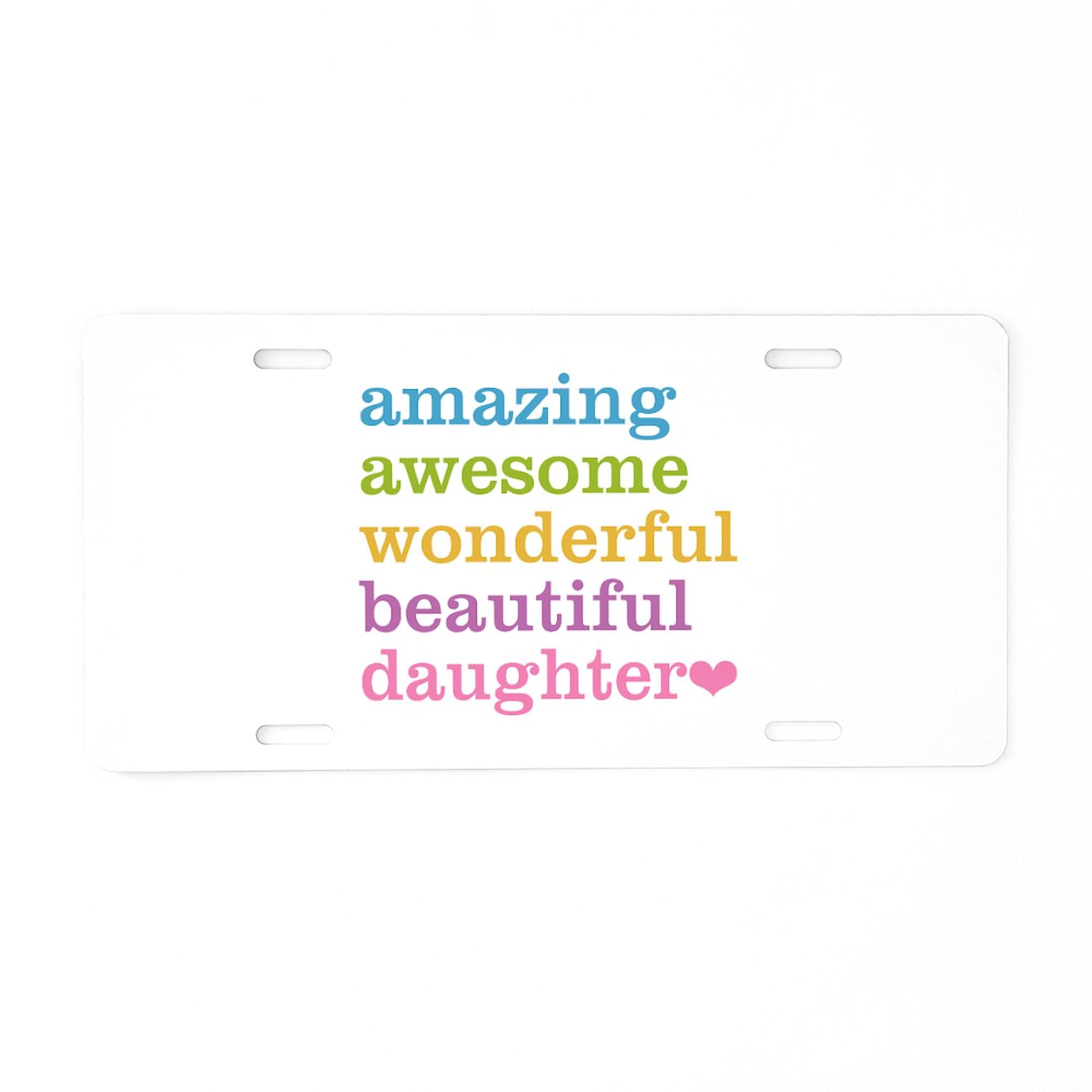 Amazing Daughter Aluminum License Plate - Custom Front Vanity Tag for Cars & Trucks - Perfect Gift for Daughters, Birthday & Graduation