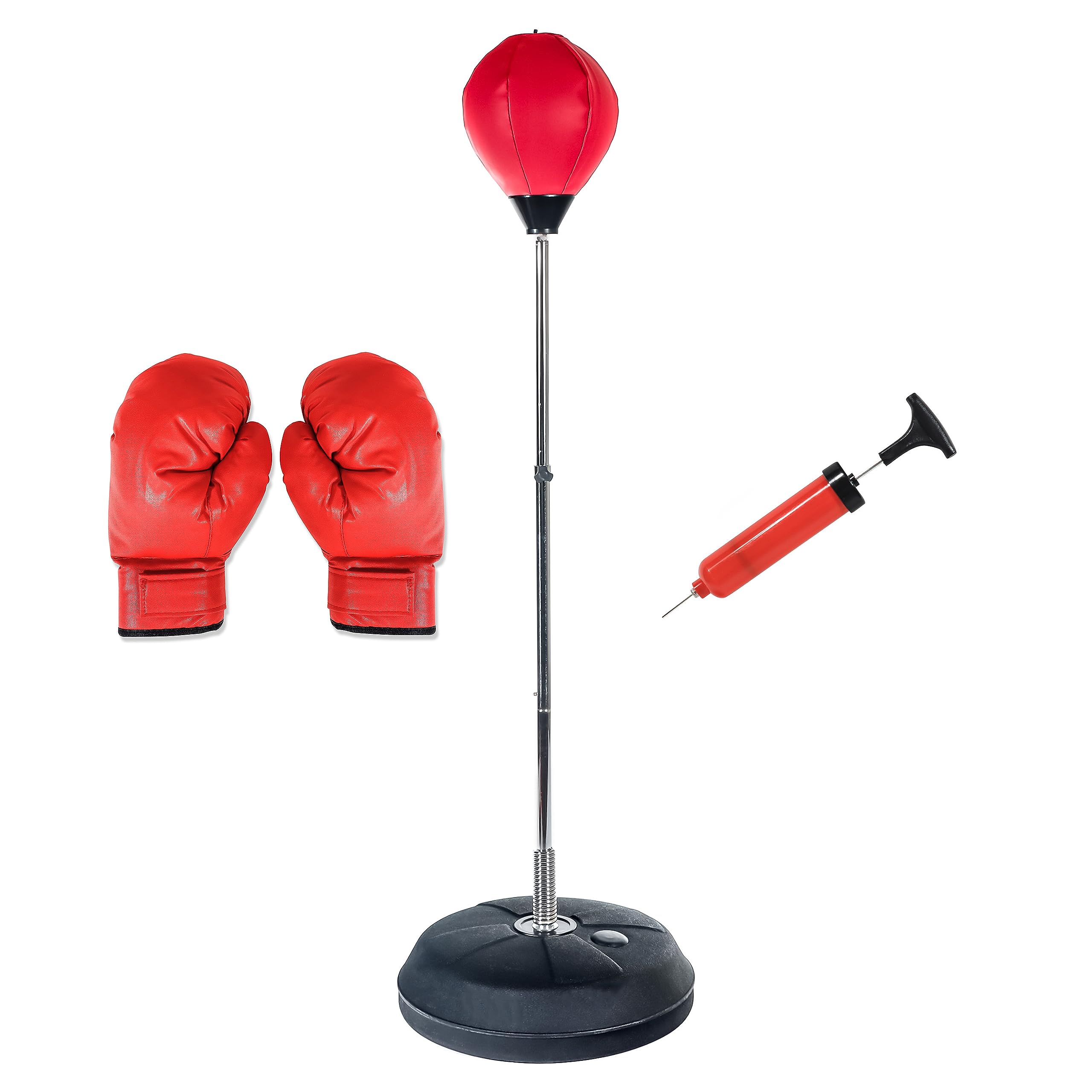 Trademark Innovations Free Standing Punching Bag Stand for Adults - Heavy Duty Boxing Bag with Included Gloves | Perfect for Home Gym, Boxing Training & Fitness Workouts