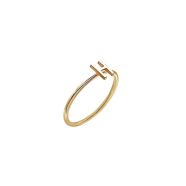 Amare Wear Initial Stackable Rings for Women - 24K Gold Plated Personalized Name Rings - Perfect for Gifts, Anniversaries, and Everyday Layered Jewelry Style