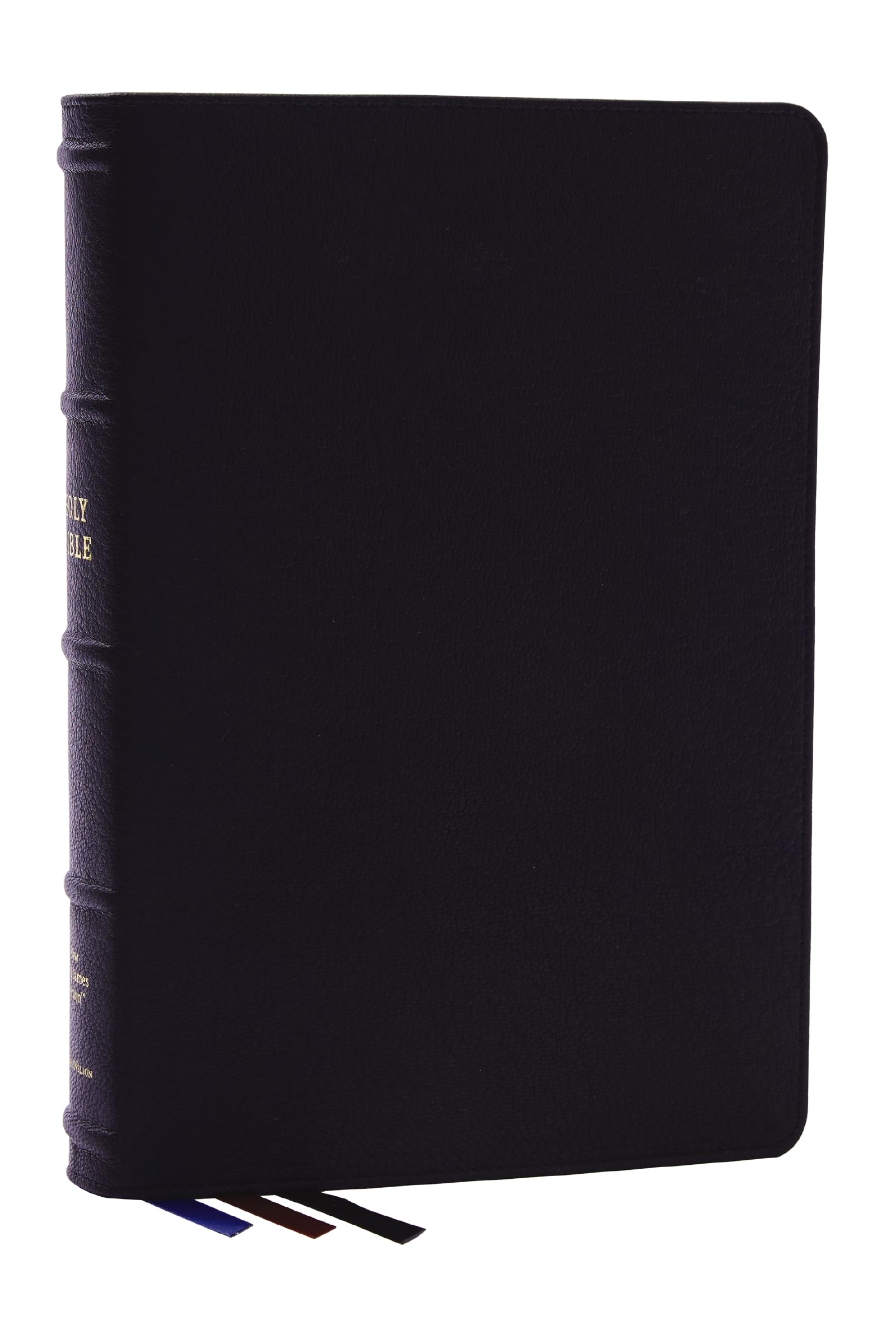 NKJV Large Print Thinline Reference Bible - Genuine Leather, Black, Comfort Print | Maclaren Series Blue Letter Edition | Perfect for Church, Bible Study & Personal Devotion | New King James Version Holy Bible